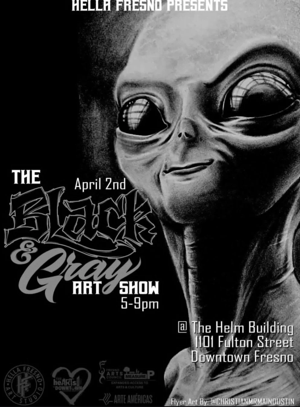 Black and Gray show flyer