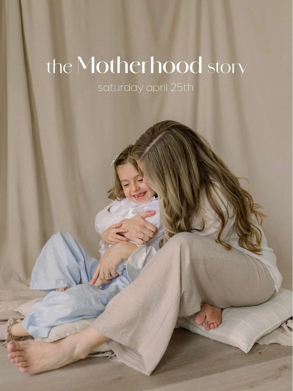 The motherhood story. April 25th. $175.

Before time moves on, capture the generations that built your story. Not rushed. Not chaotic. Motherhood isn&rsquo;t meant to be rushed, and neither is this.

30 minute sessions with 10 minutes of grace. Becau