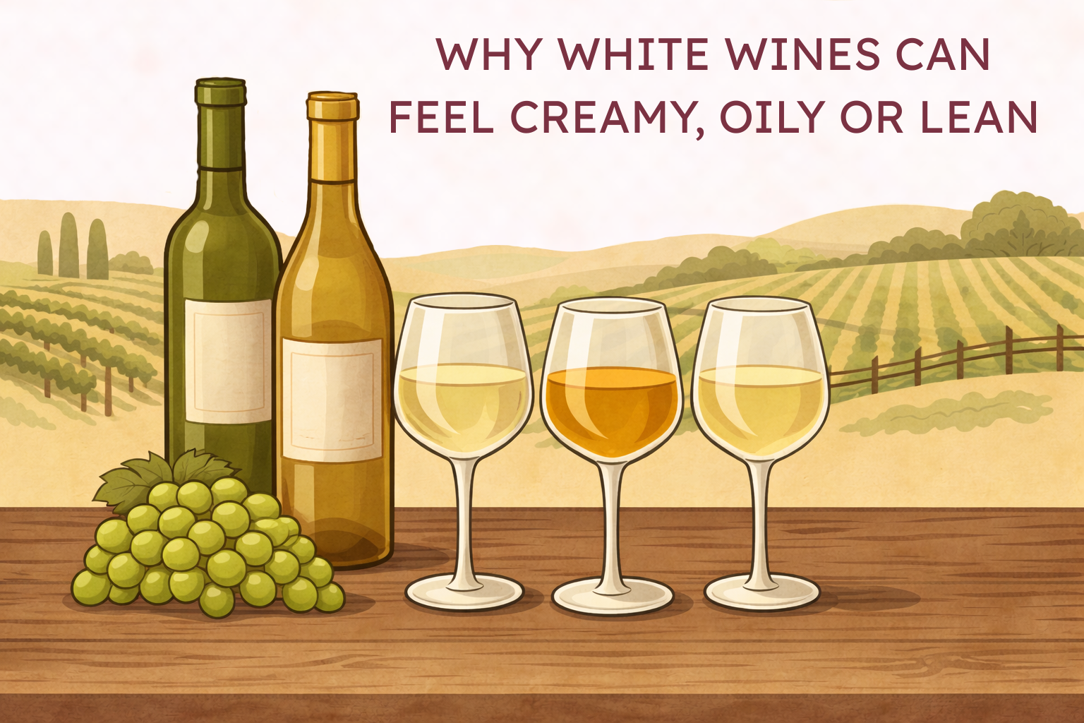 Why White Wines Can Feel Creamy, Oily, or Lean