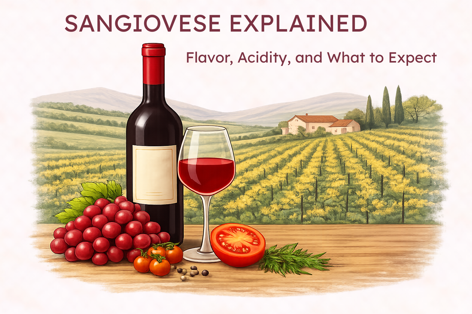 Sangiovese Explained: Flavor, Acidity, and What to Expect