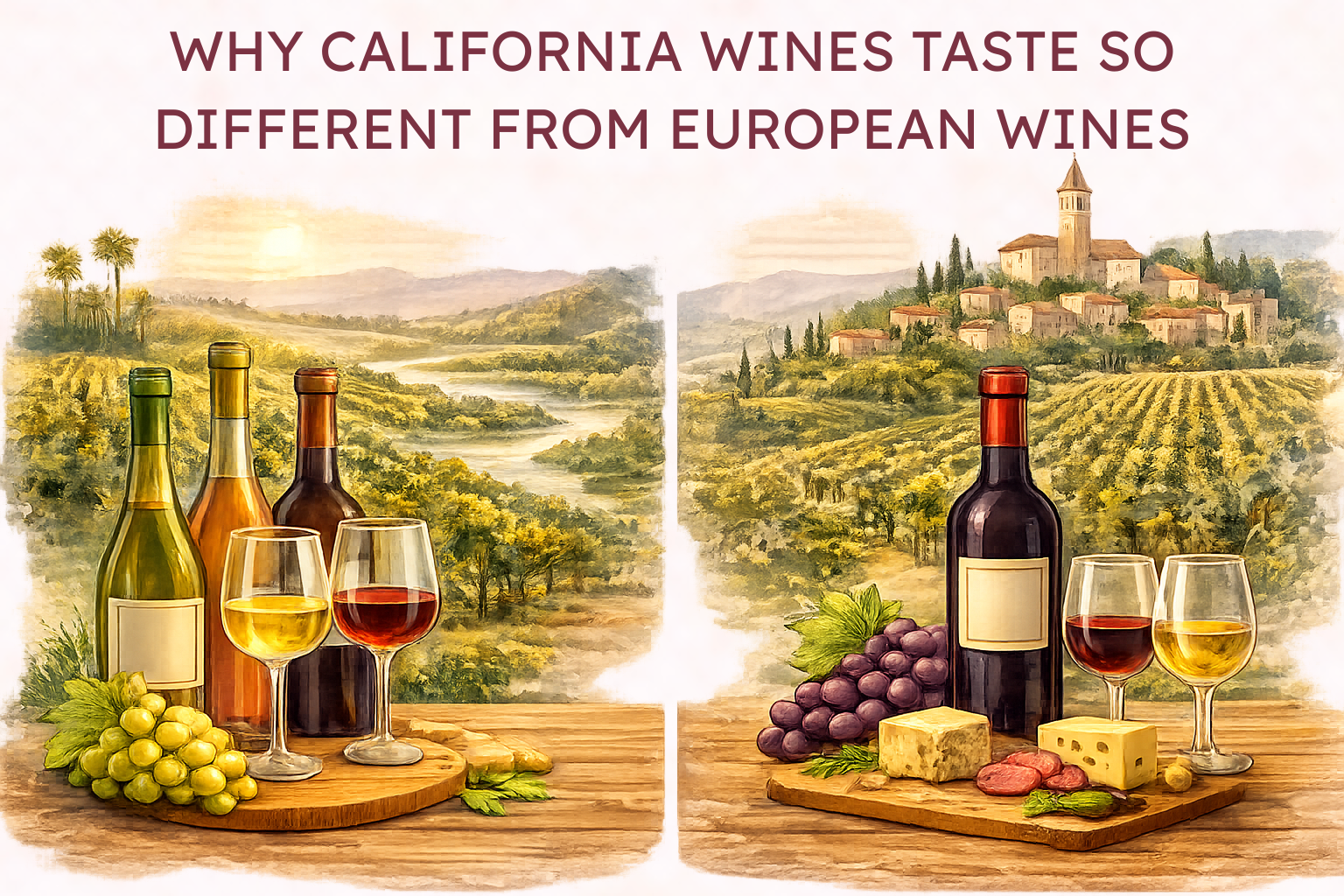 Why California Wines Taste So Different From European Wines