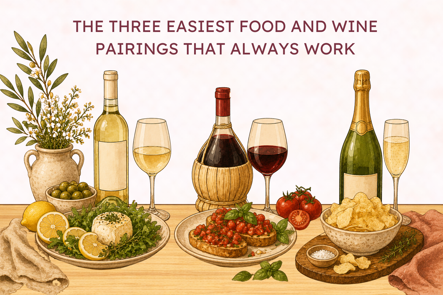 The Three Easiest Food and Wine Pairings That Always Work
