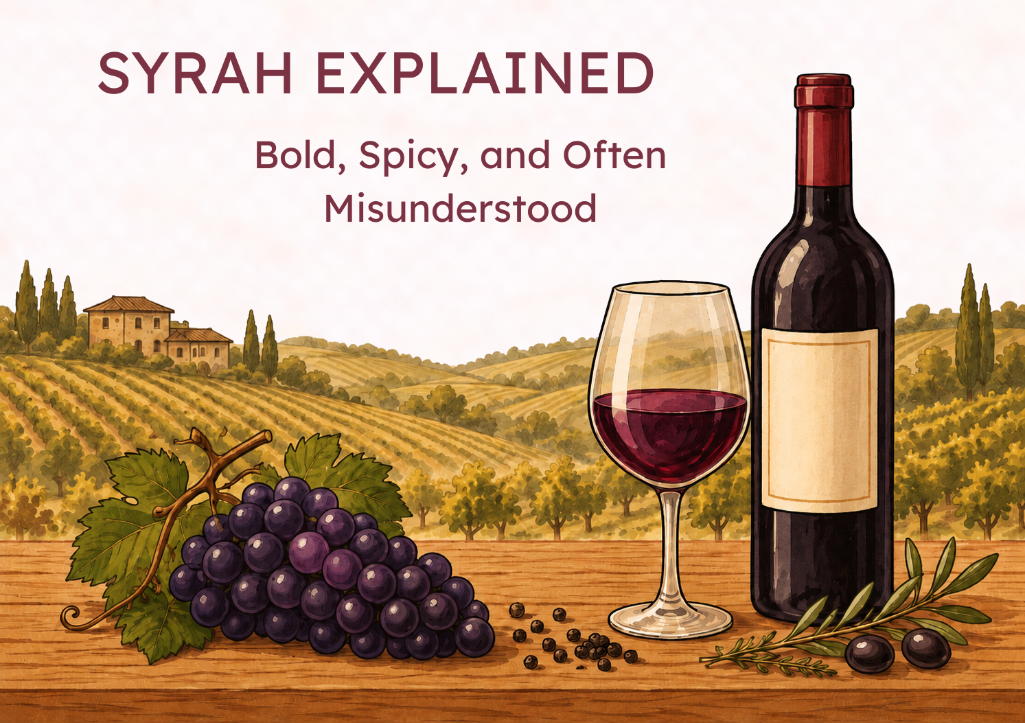 Syrah Explained: Bold, Spicy, and Often Misunderstood