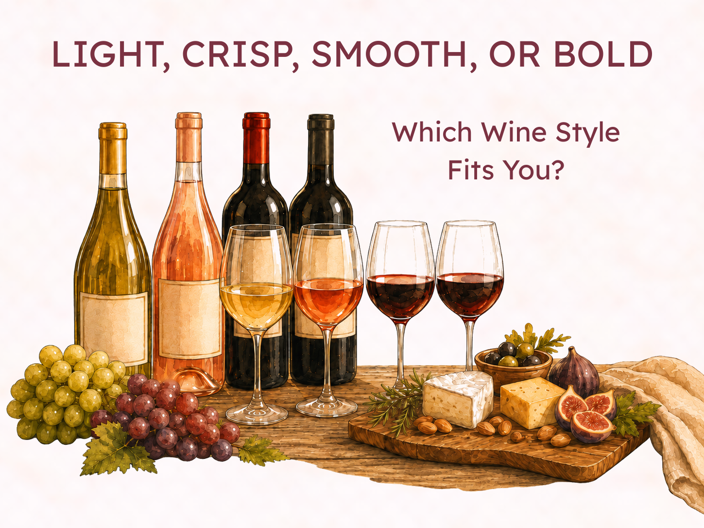 Light, Crisp, Smooth, or Bold: Which Wine Style Fits You?