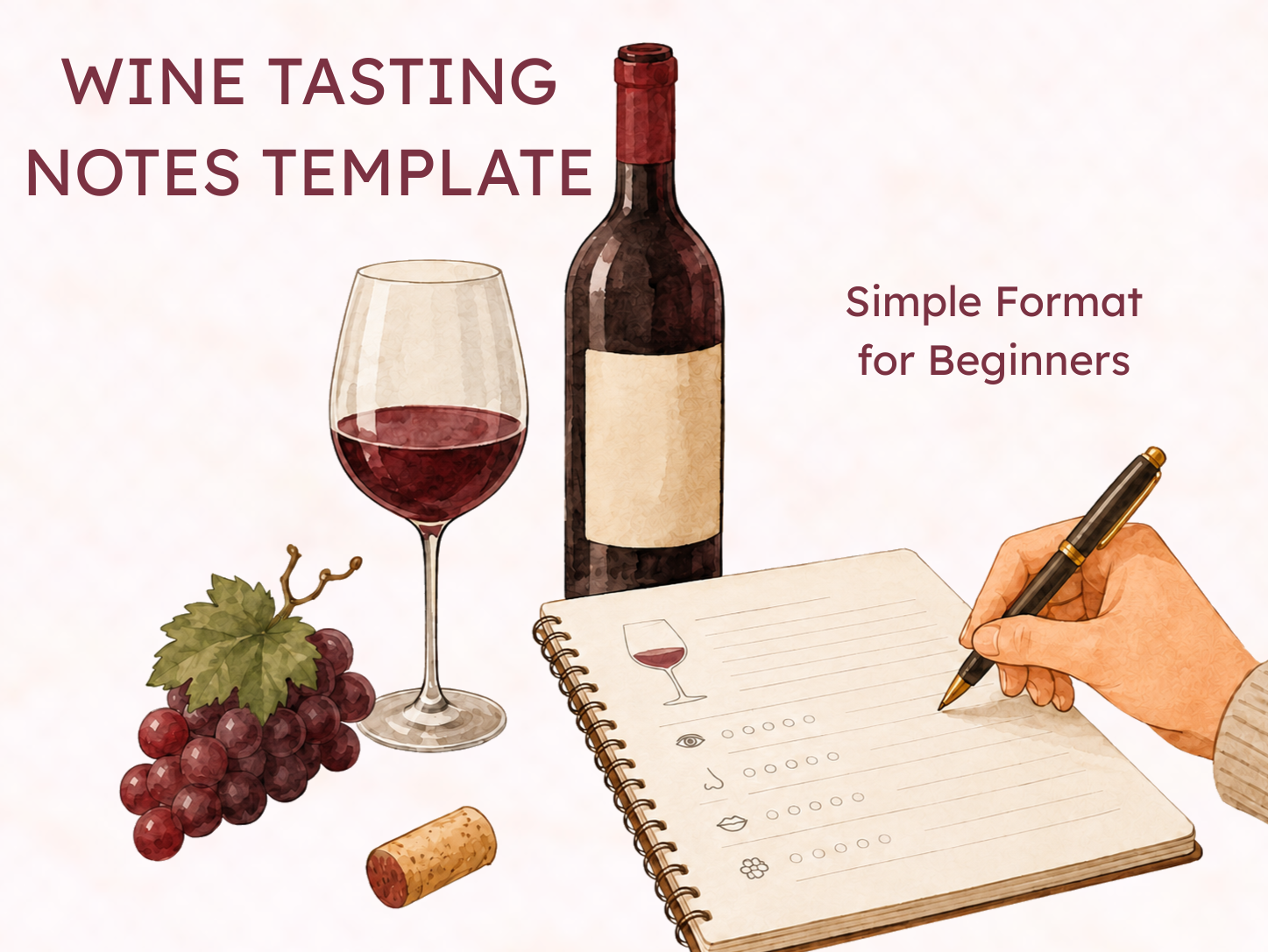 Wine Tasting Notes Template: A Simple Beginner-Friendly Format