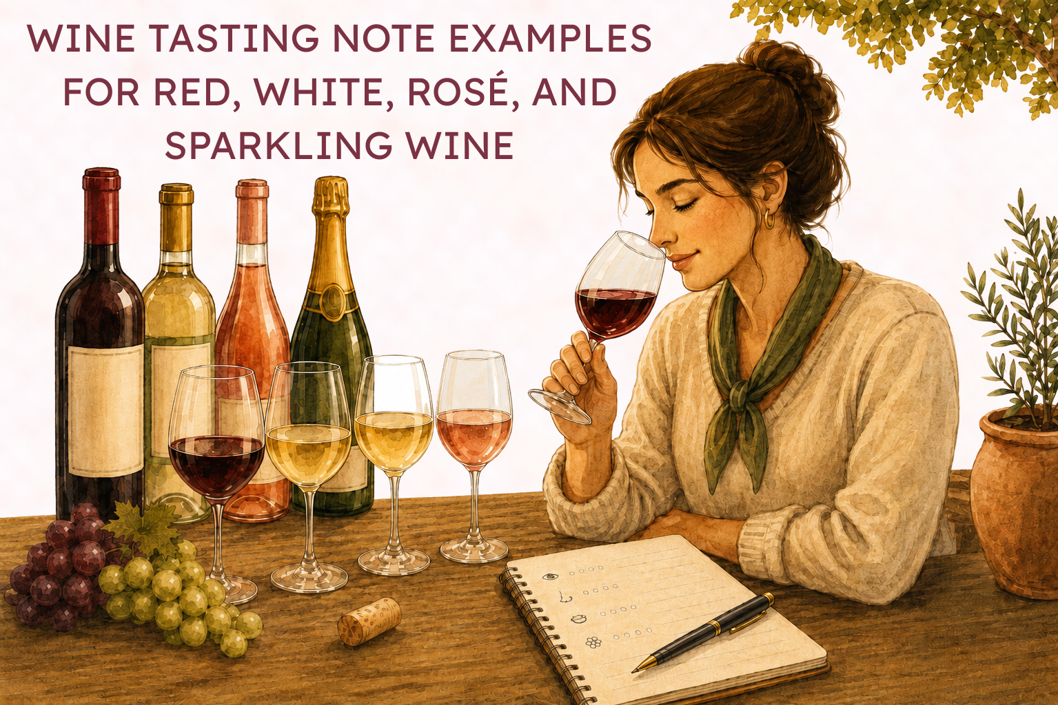 Wine Tasting Note Examples for Red, White, Rosé, and Sparkling Wine