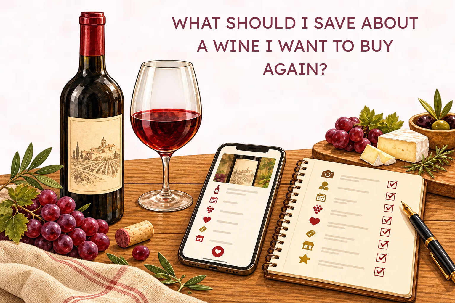 What Should I Save About a Wine I Want to Buy Again?