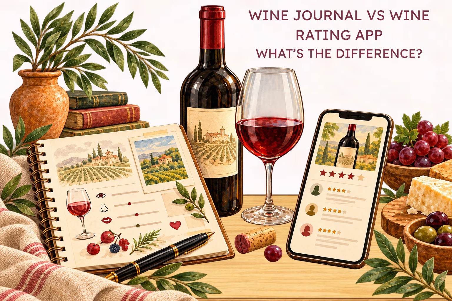 Wine Journal vs Wine Rating App: What’s the Difference?