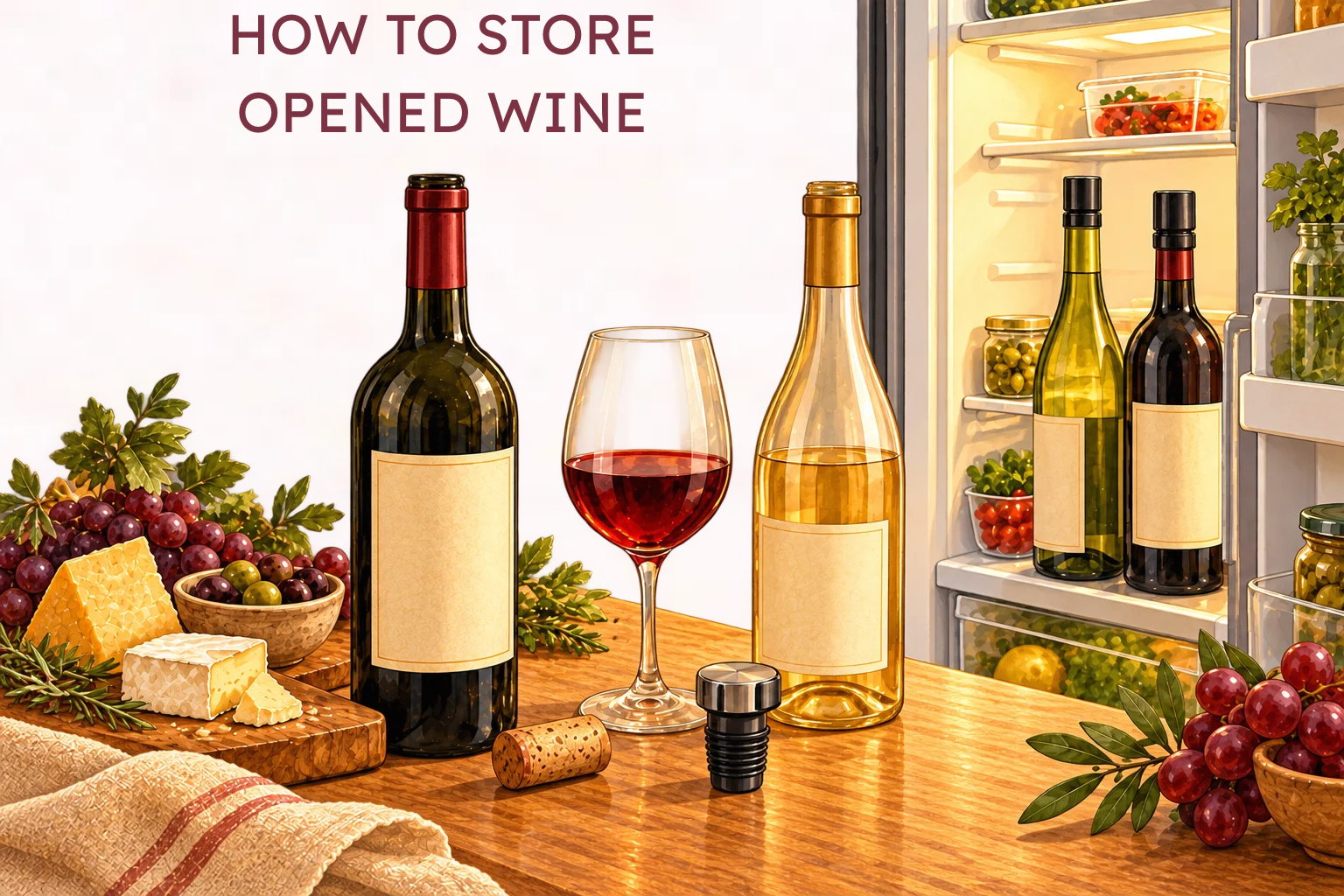 How to Store Opened Wine