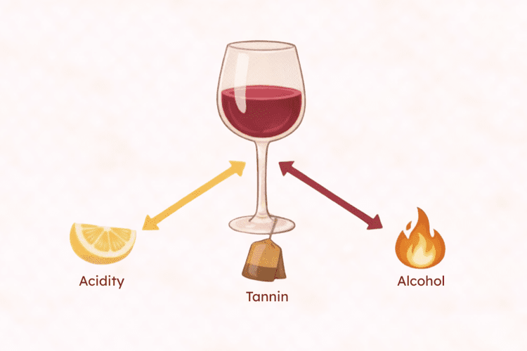 Acidity vs Tannin vs Alcohol: How Wine Structure Works — Somm Scribe