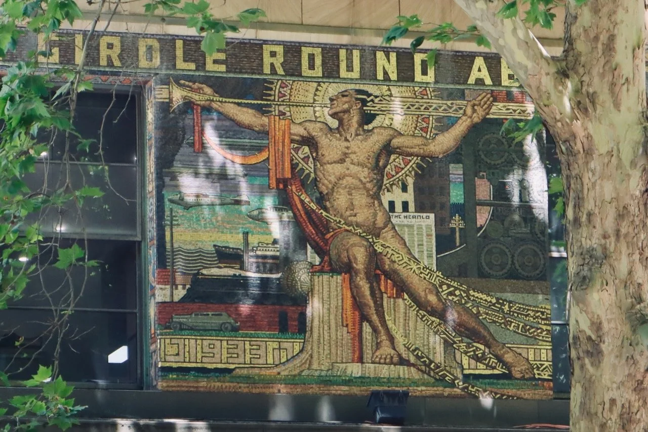 I'll Put a Girdle Round About the Earth (detail), by Napier Waller