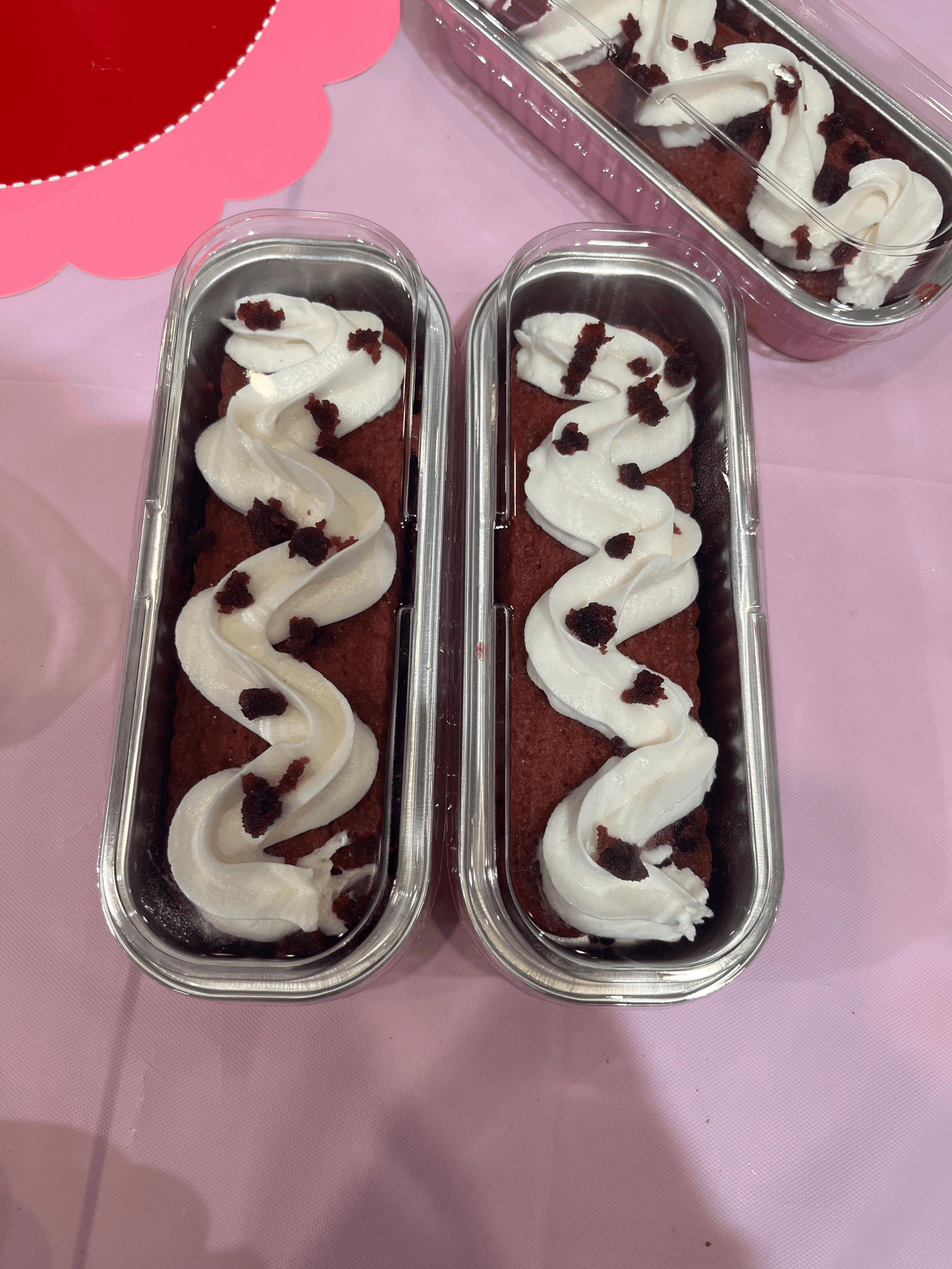 Red velvet mini loaf cake