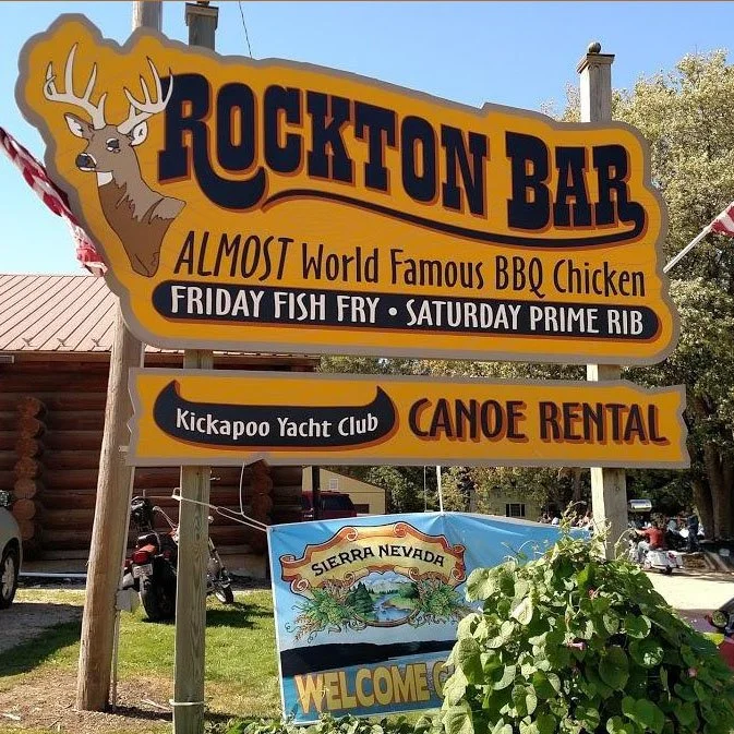 Rockton Bar / Kickapoo Yacht Club, S2463 Rockton Loop Rd, LaFarge (608) 625-4395 - Rent your kayaks, canoes or tubes at Rockton Bar / Kickapoo Yacht Club. Park your vehicle in their lot and they’ll transport you and your boats to whichever landing y