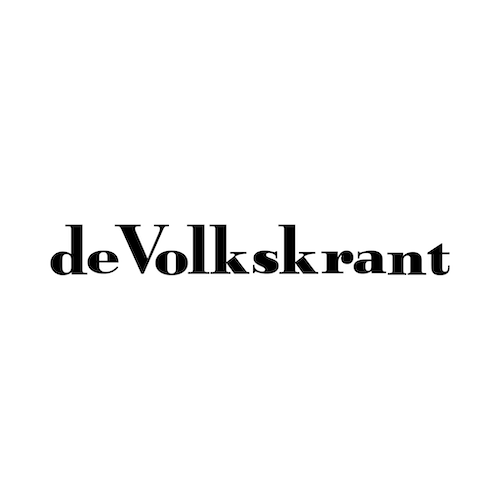 Logo van de Volkskrant op een witte achtergrond.