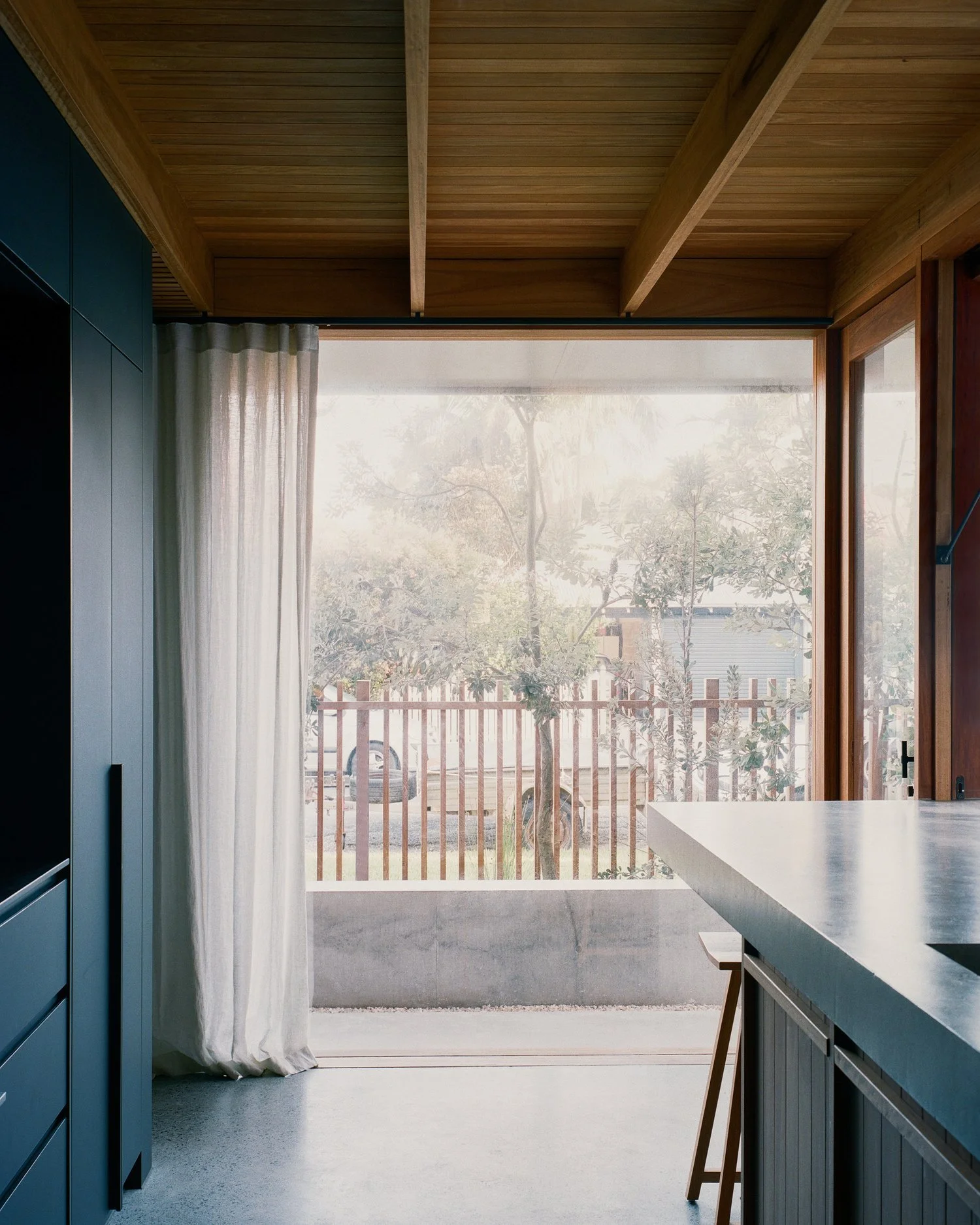 Polished Concrete floor architectural concrete bench Byron Bay