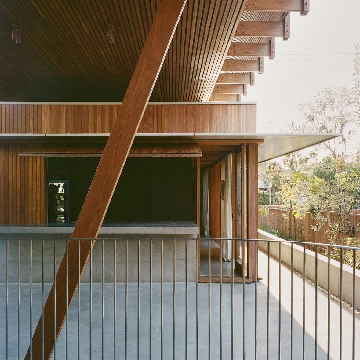 Architectural concrete Bangalow Road House.