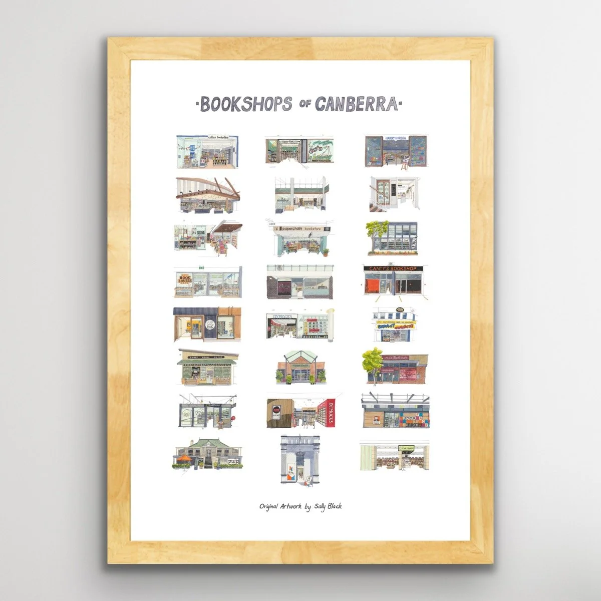 Bookshops of Canberra - print