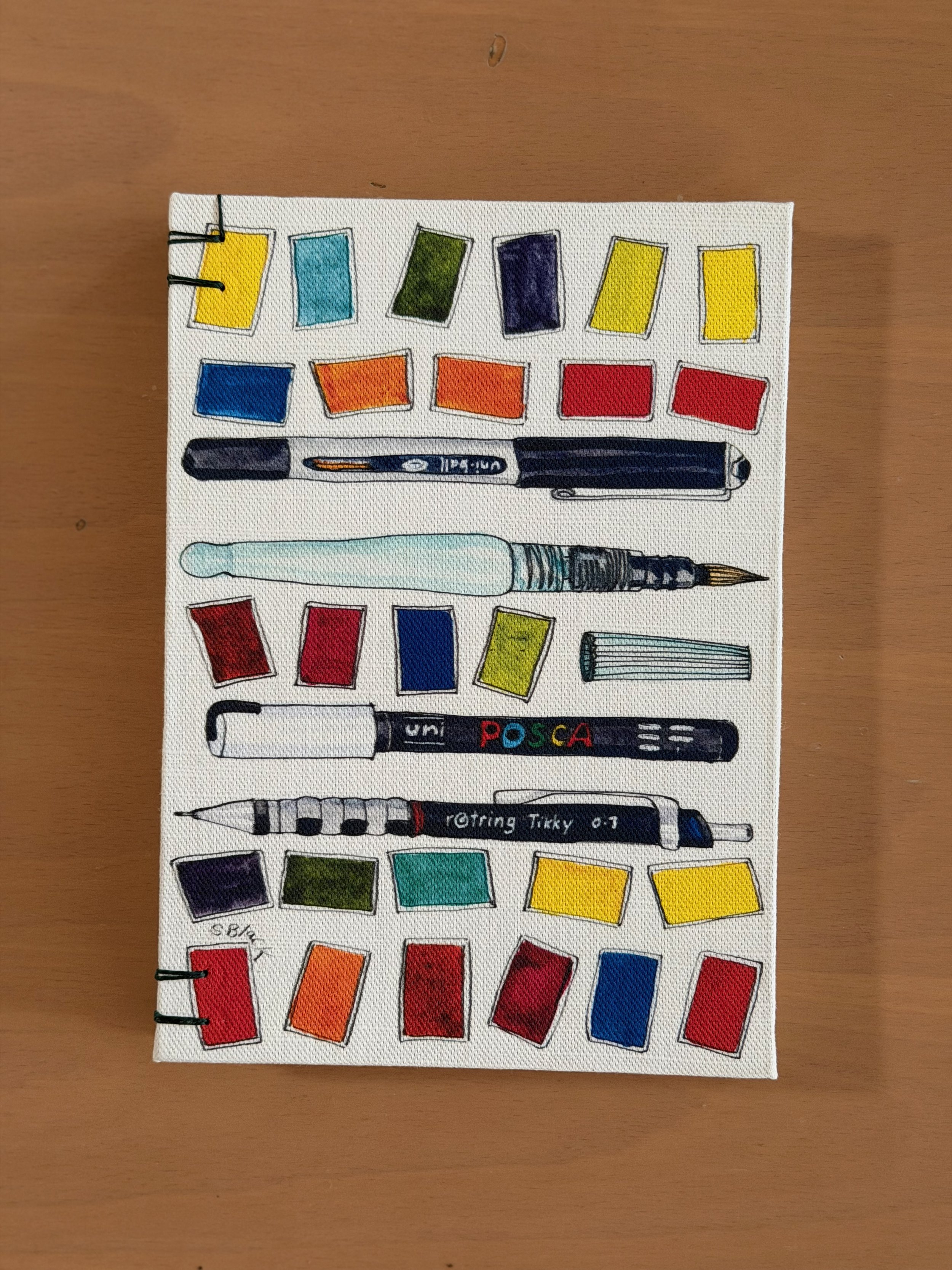 Sketching tools - handmade sketchbook