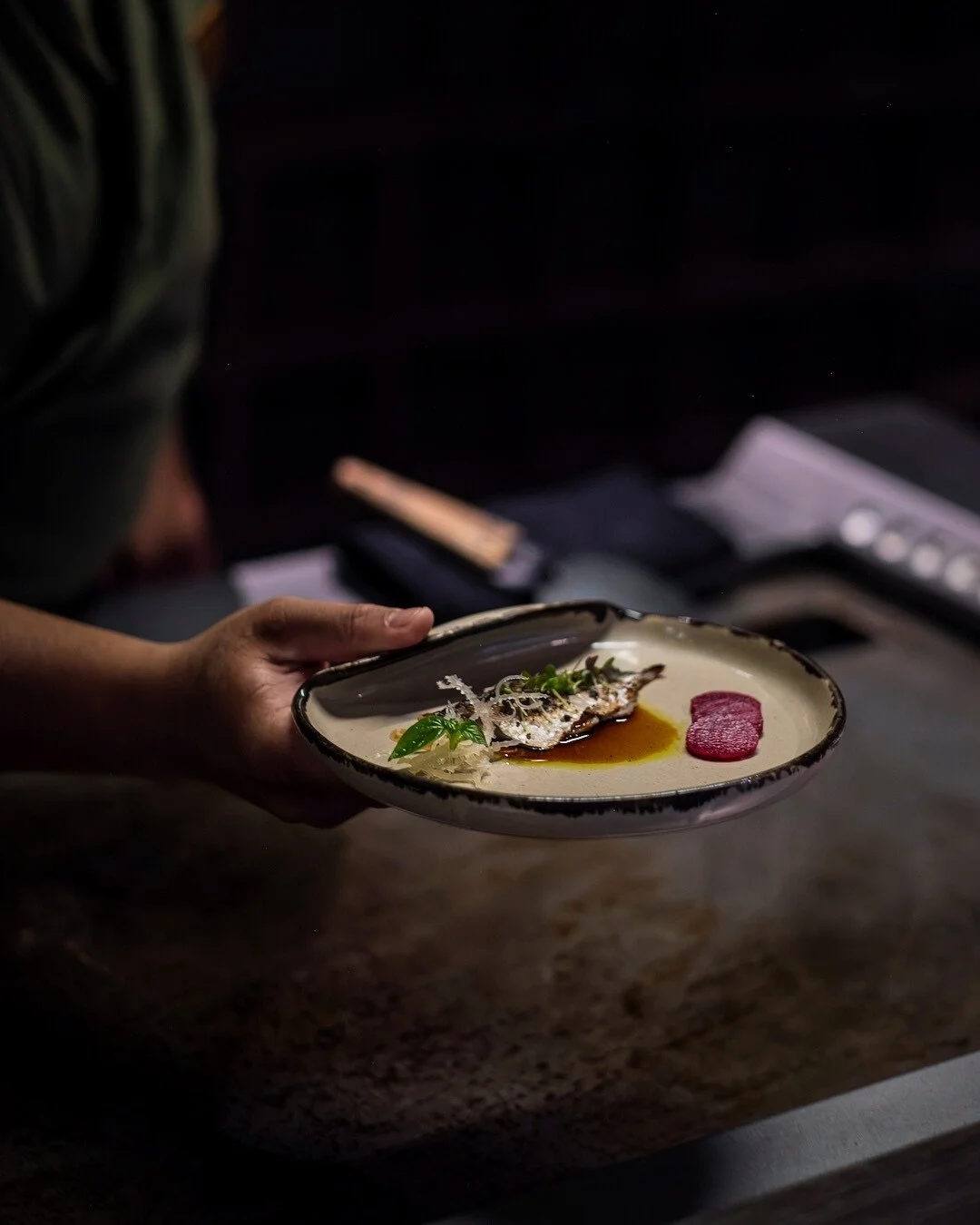 Cured. Pickled. Bright. Binnaga Maguro one of the highlights of The Final Flame holiday teppan set brings cured 24 hours and finished with beetroot, herbs, dill oil + katsuo ponzu. Ocean meets land, flavor meets fire. 🔥🌊🥢 #UbudEats #APerfectBite

