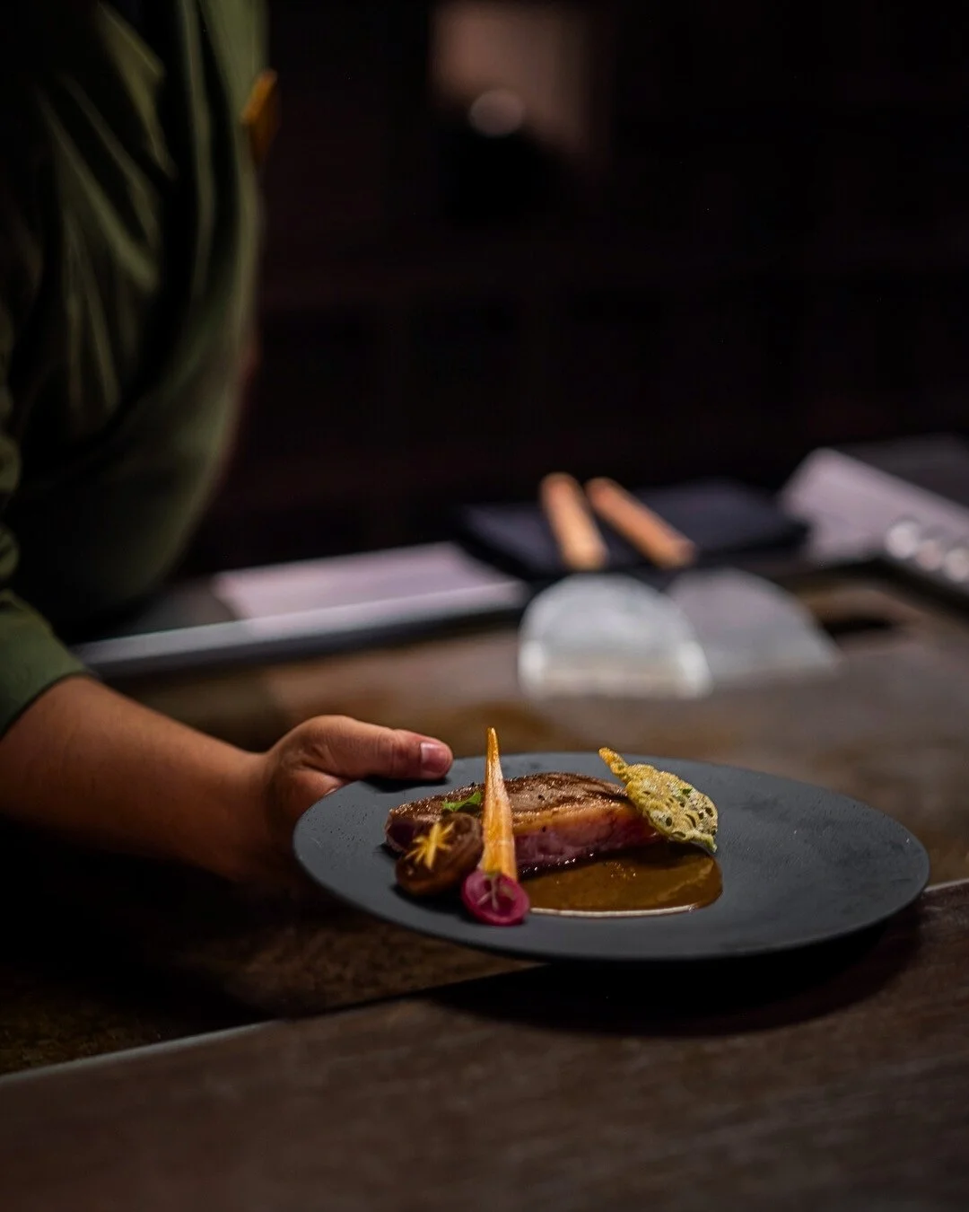 For the main act of The Final Flame, we turn to Tokushima Sirloin A5 &mdash; buttery, flame-touched, and balanced with shiitake, carrot, shiso, and ichibo jus. A final bow to the year&rsquo;s finest flavors. 🌿🔥🥢 #UbudEats #APerfectBite

www.moriub