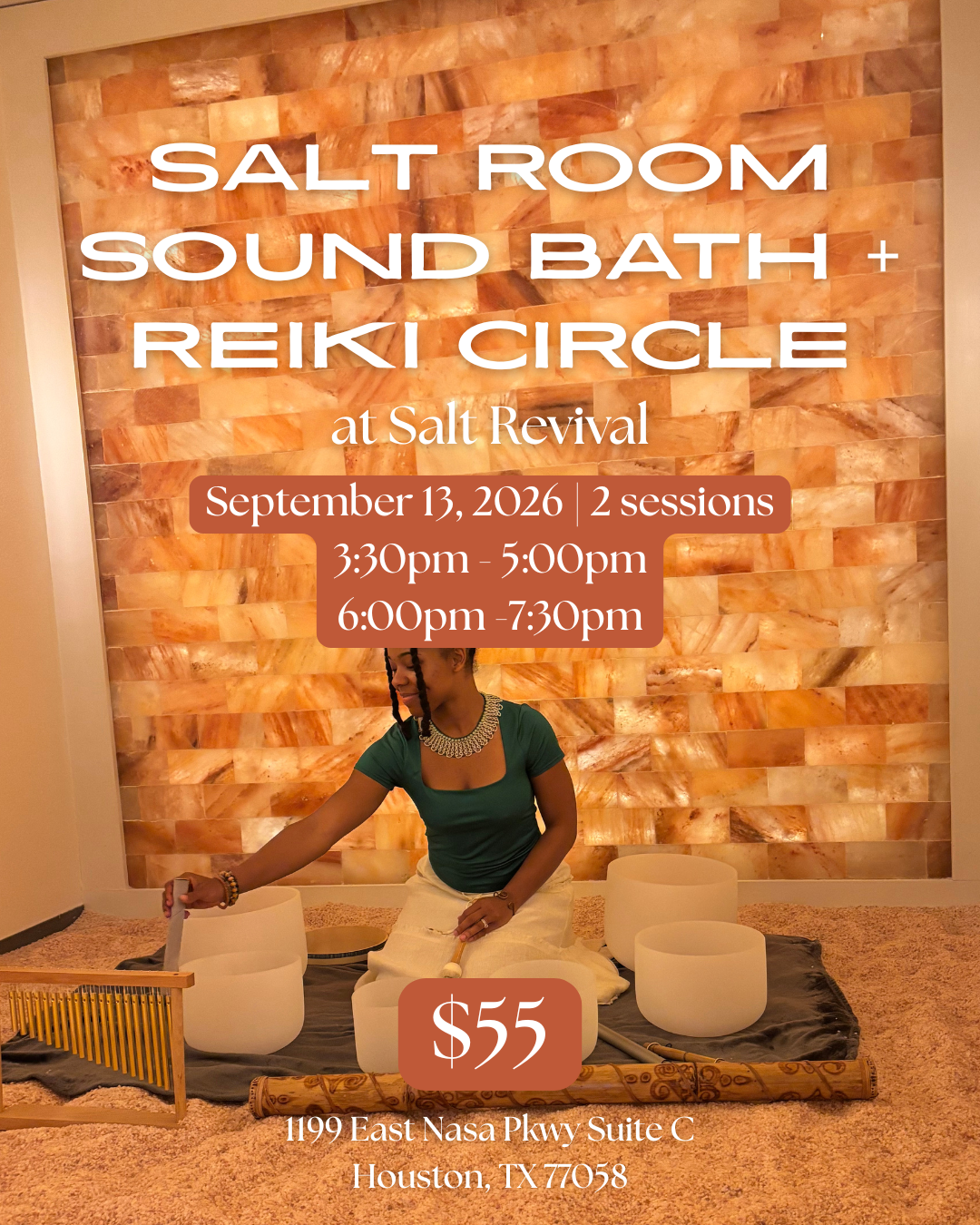 Salt Room Sound Bath + Reiki Circle