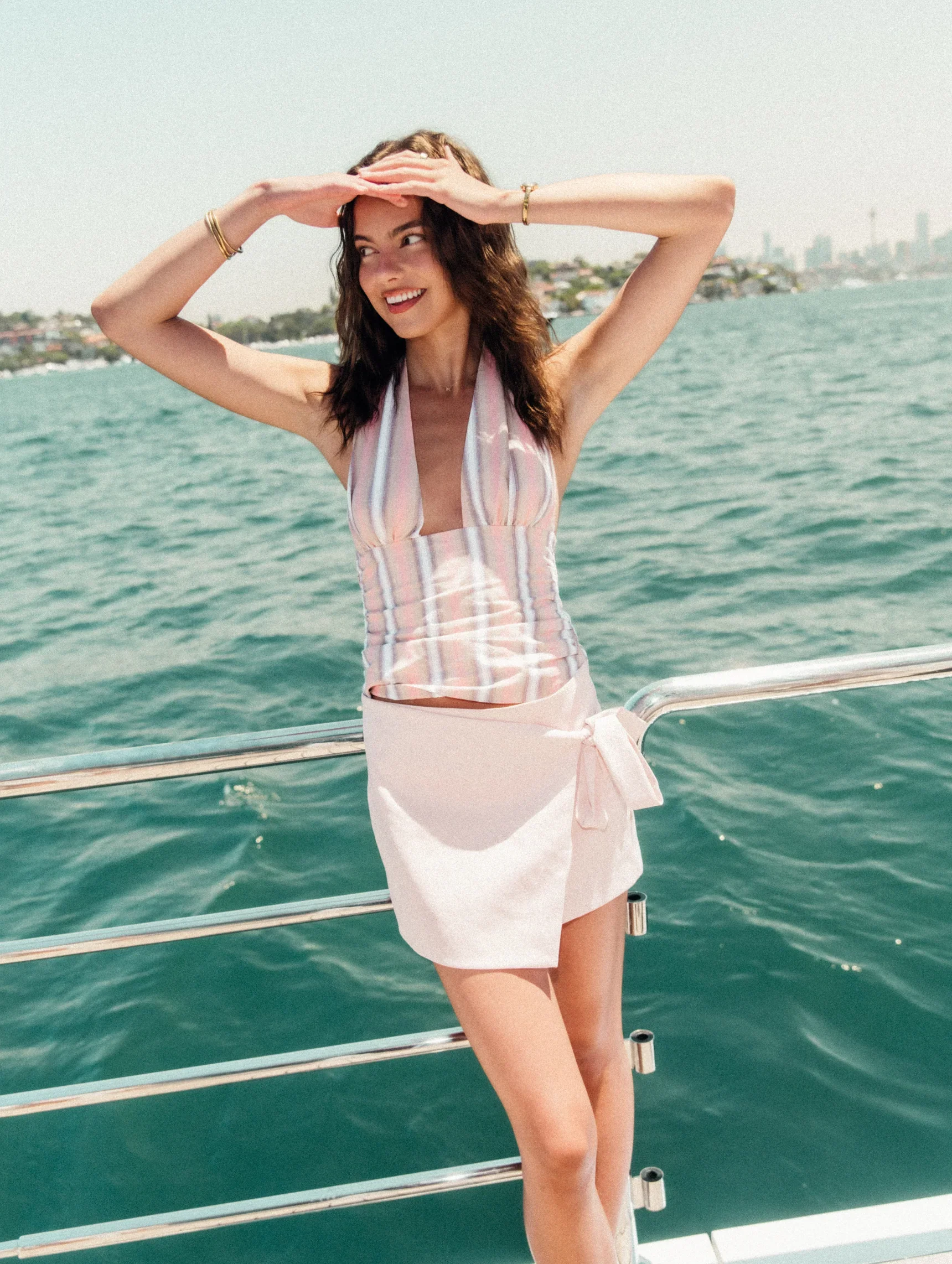 <b>BENNI</b><br>TIANO MINI DRESS - PINK STRIPE