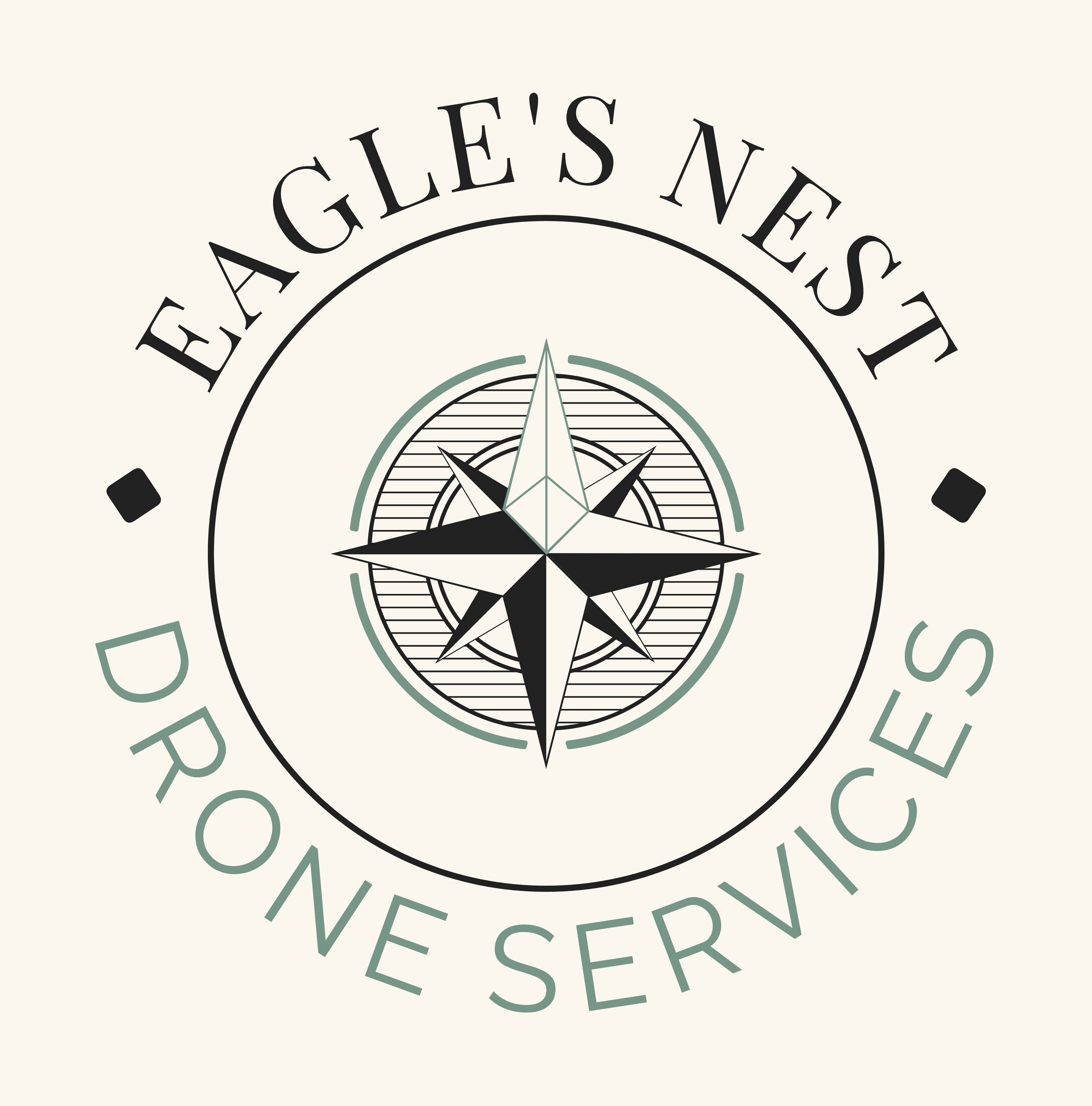 Logo with a compass