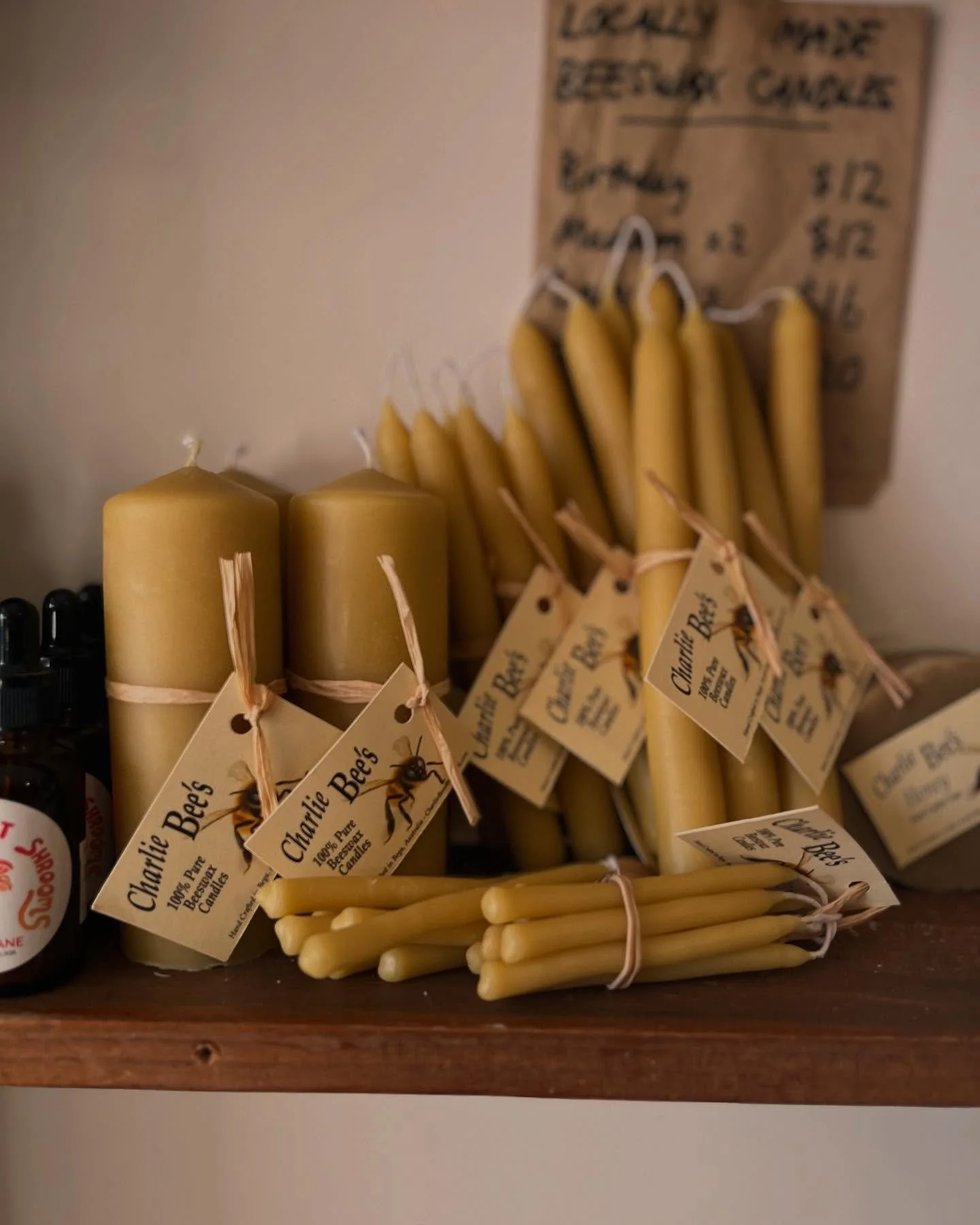 Jareem&rsquo;s beeswax candles are back in stock

🕯️🕯️🕯️

They are hand crafted from 100% pure local beeswax using traditional methods. There are two sizes of tapers, pillars, and even little candles for birthday cakes. Beeswax candles give the mo