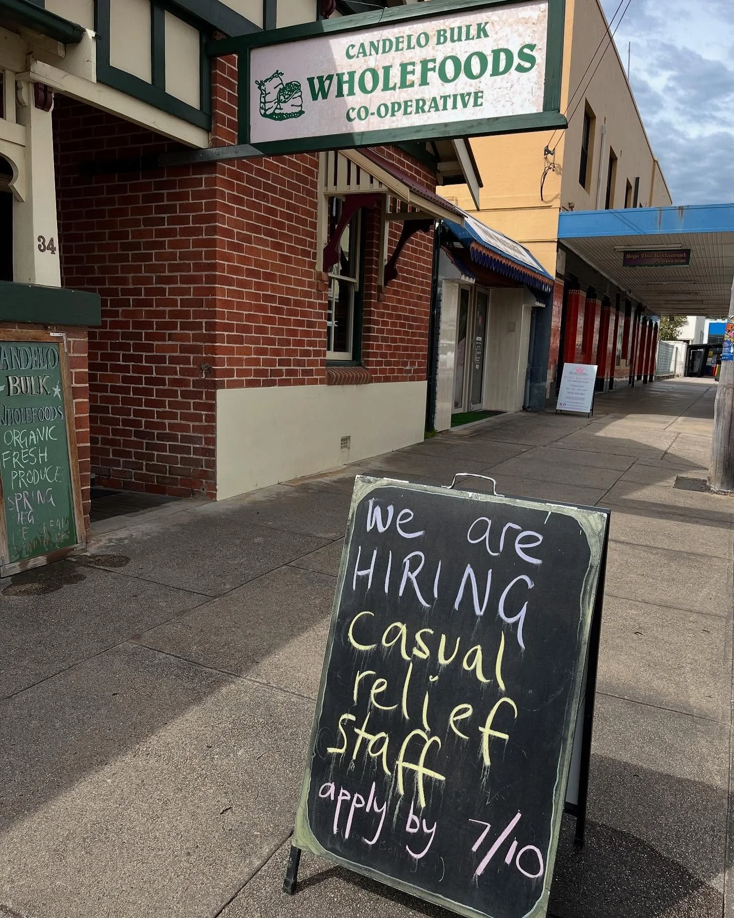 We are hiring casual staff at Candelo bulk Wholefoods Co-op. This is a rare opportunity to join our team on a casual basis. We offer award wages, generous staff discounts, and a pleasant and meaningful work environment. 
We are looking for people who