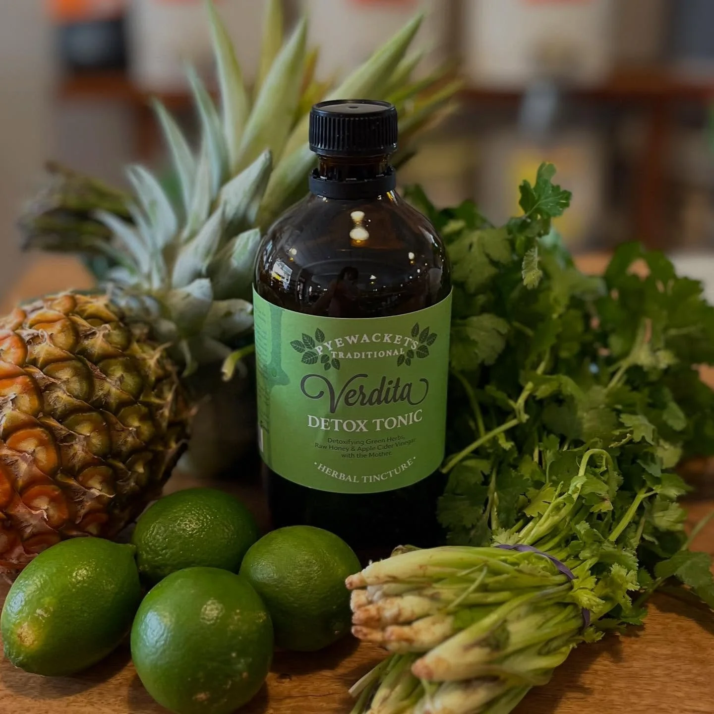 Gorgeous new @pyewacketstraditional tonic alert!
Verdita is the newest addition to the Pyewacket&rsquo;s line up, fresh and vibrant for Spring. 

It&rsquo;s made with raw organic apple cider, and packed full of GREEN vitality and goodness, with pinea