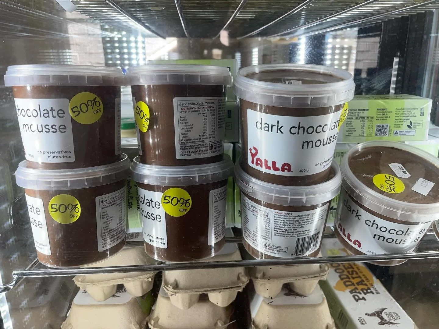 Oops we bought too much Yalla Chocolate Mousse. 50% off while stocks last.