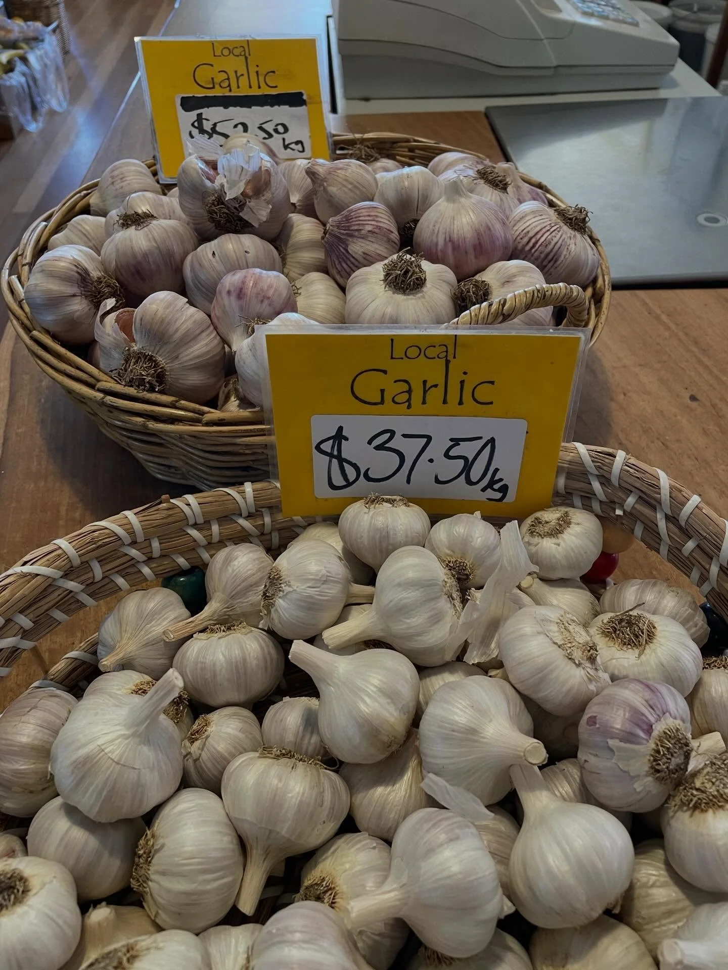 Local garlic now in store