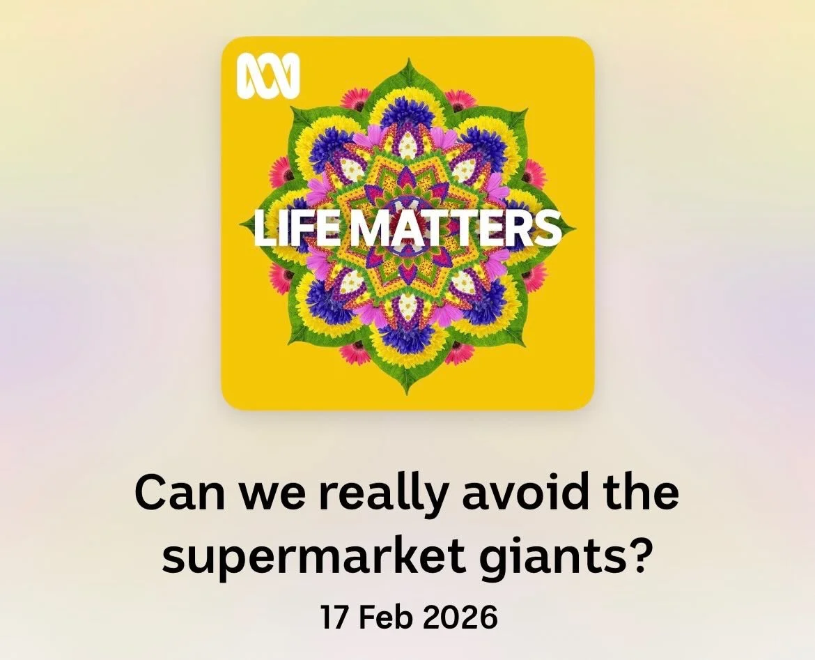 Have a listen to this podcast on whether it is possible to avoid shopping at the two major supermarkets. Fortunately Bega has a not-for-profit workers cooperative organic wholefoods @candelobulkwholefoods_bega @bccm.coop Link in comments