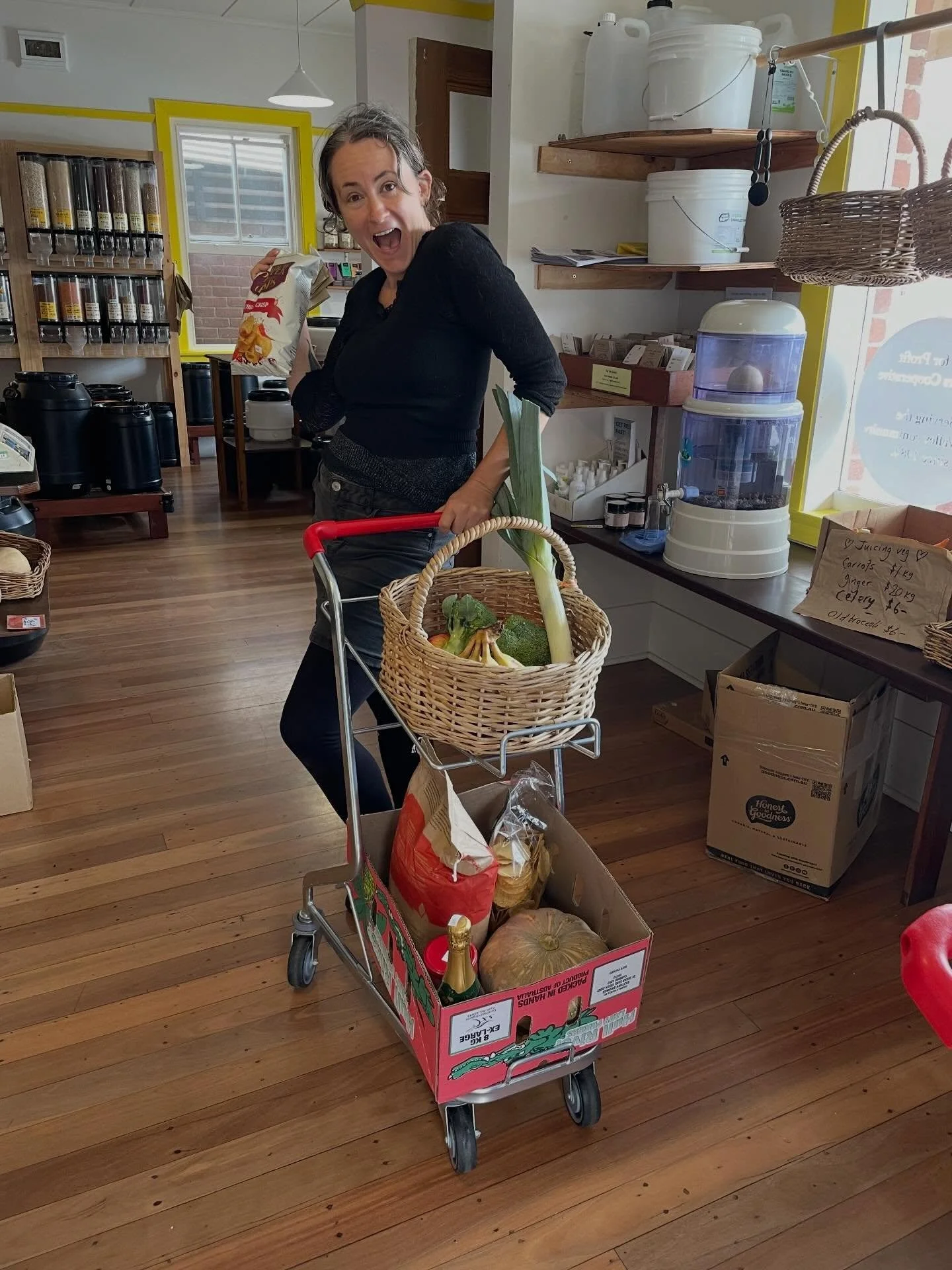 Shopping at Candelo Bulk Wholefoods just got easier with some cute little shopping carts!