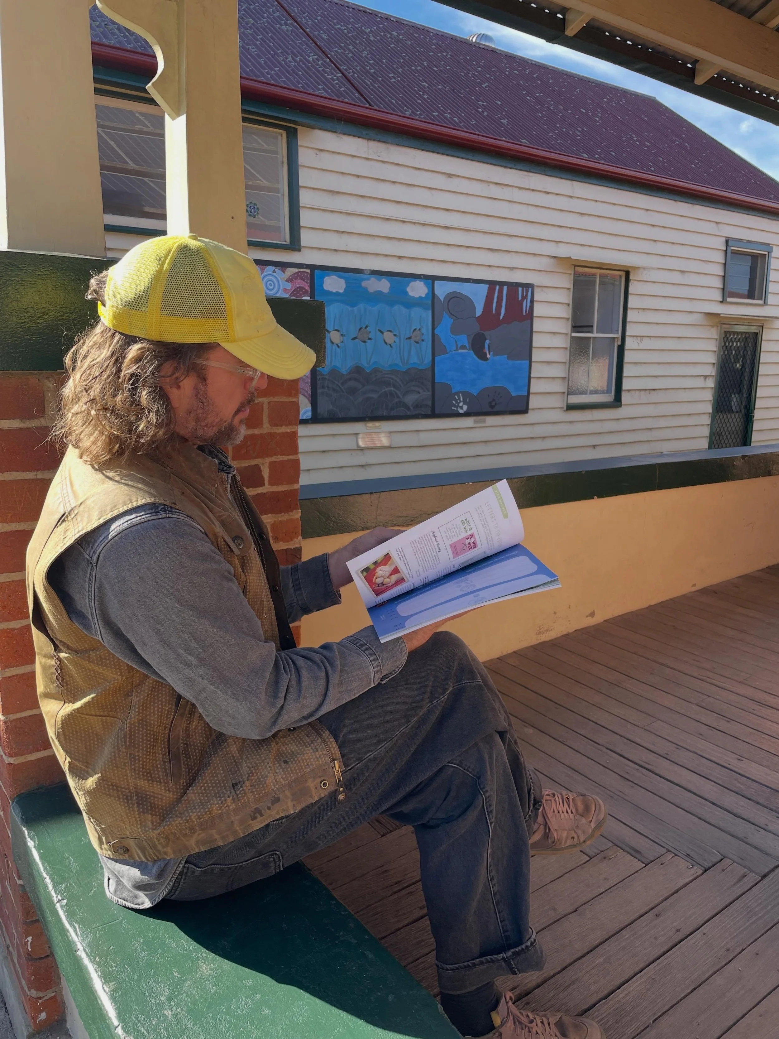 Dan is taking a break and catching up with the latest @pipmagazineau . Get your copy at Candelo Bulk Wholefoods.