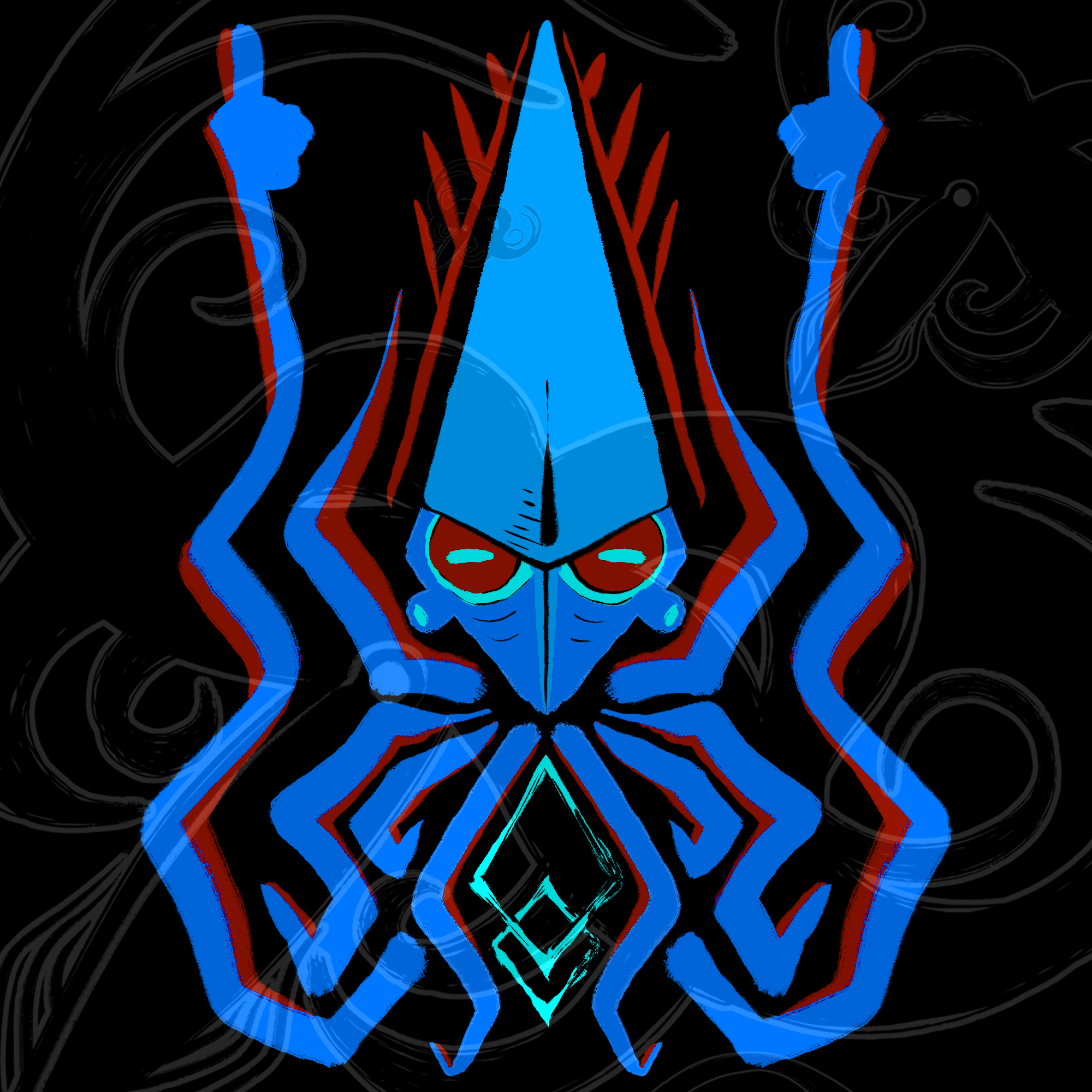 Punk Squid, Blue