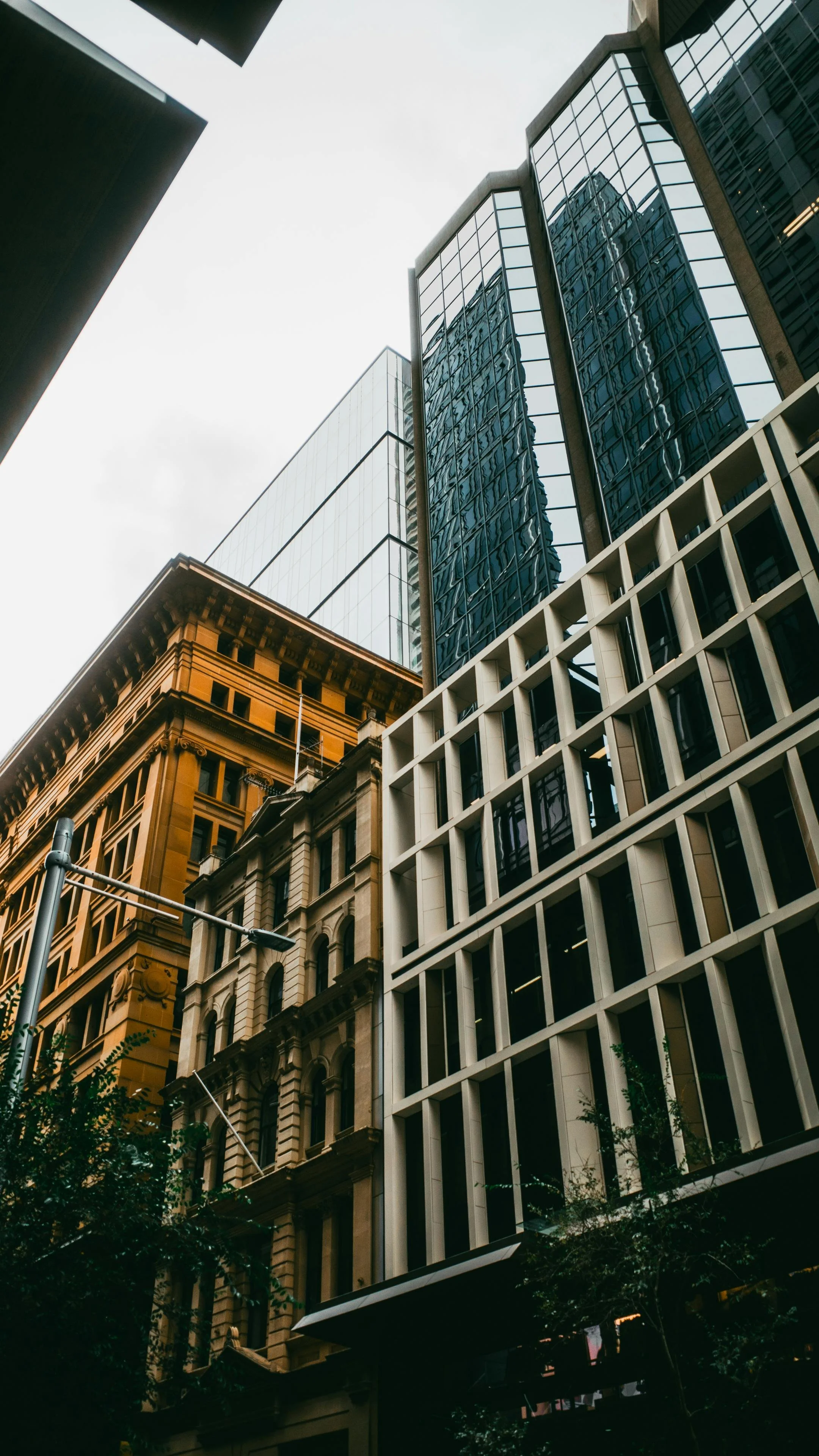 Historic commercial building facades in Sydney CBD
