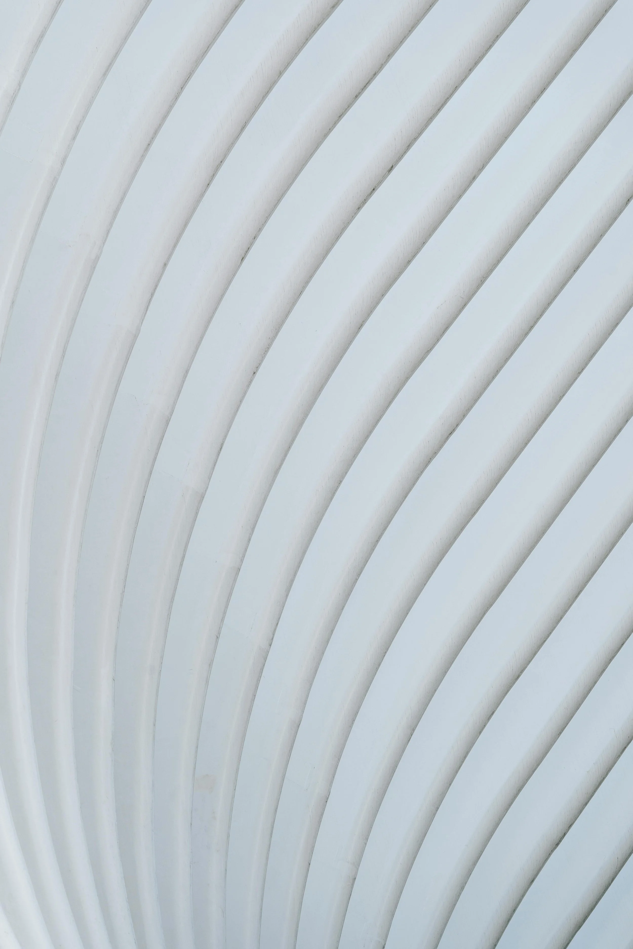 Abstract white architectural detail with soft curved lines