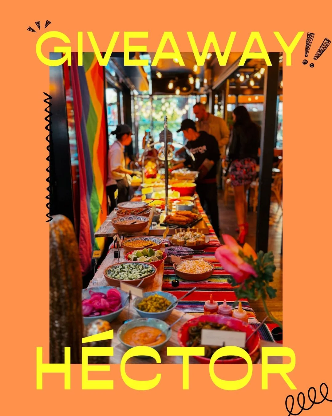 GIVEAWAY TIME 🌮✨

Win a Taco Tuesday Buffet for you + 3 amigos - aka tacos, laughter &amp; full-on fiesta vibes for the whole crew.

How to enter:
- Follow us @hectormexican
- Like this post
- Drop your fave emoji below 🔥

Tag your taco gang &ndash