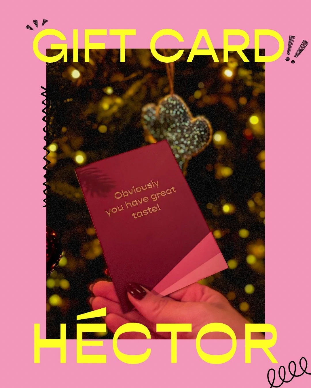 Looking for the easiest (and tastiest) gift this season? 🎁

Our new H&eacute;ctor gift cards are ready to upgrade someone&rsquo;s Christmas with tacos, fiesta vibes and all the frozen margz their heart desires ❤️&zwj;🔥

Drop by the restaurant and p