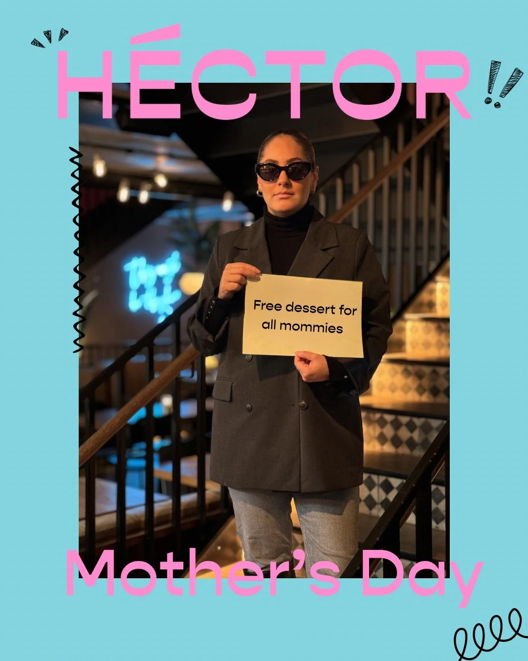 Psst&hellip; Mother&rsquo;s Day is one week away 👀
Bring your mom to H&eacute;ctor and we&rsquo;ll treat her to a free dessert 💛 Remember to make a reservation. You&rsquo;re welcome.

#mothersday #morsdag #freedessert