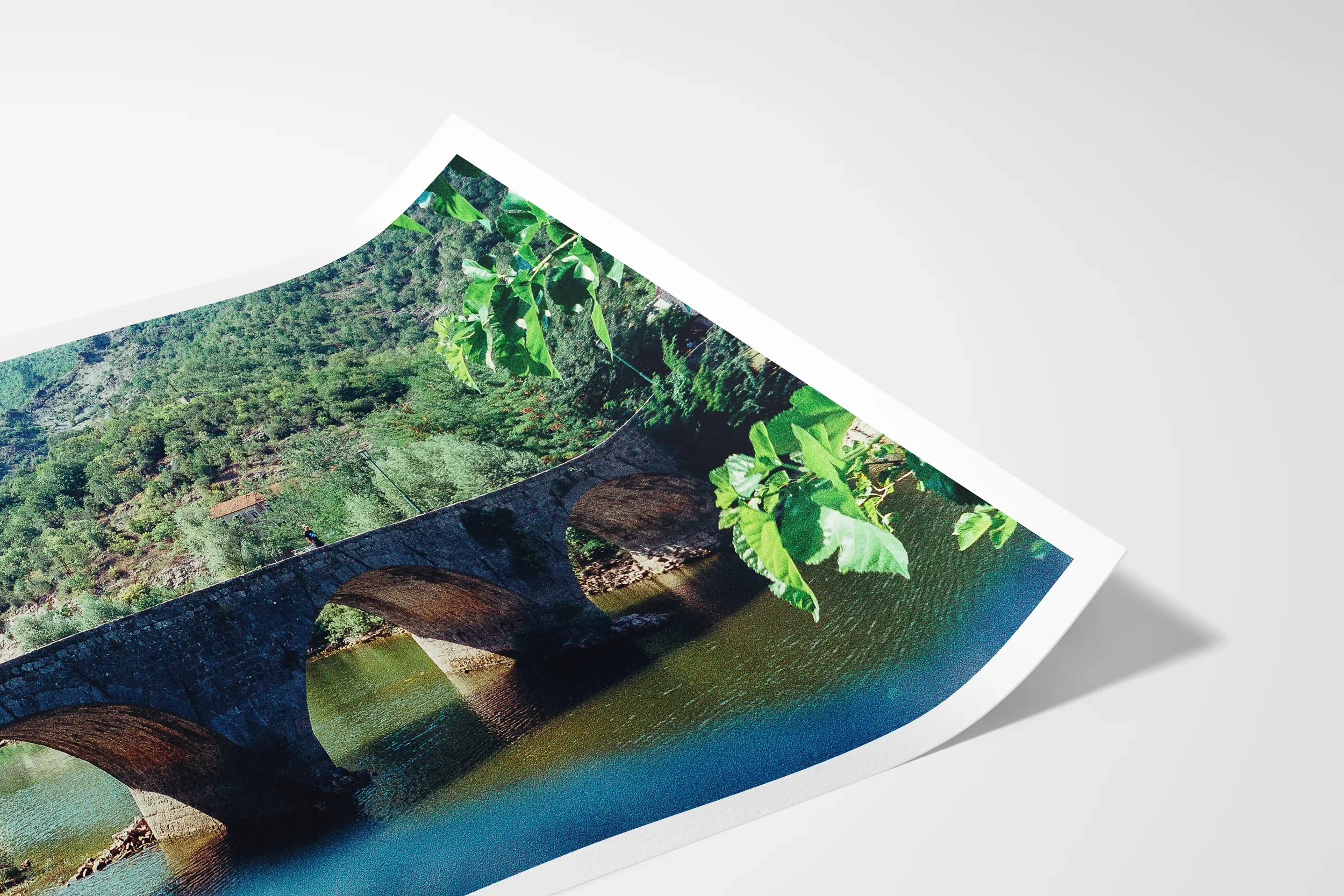 Montenegro Arched Bridge Over River © Surf Coast Photography Prints-21_LANDSCAPE_PAPER_MOCKUP_CURL.webp