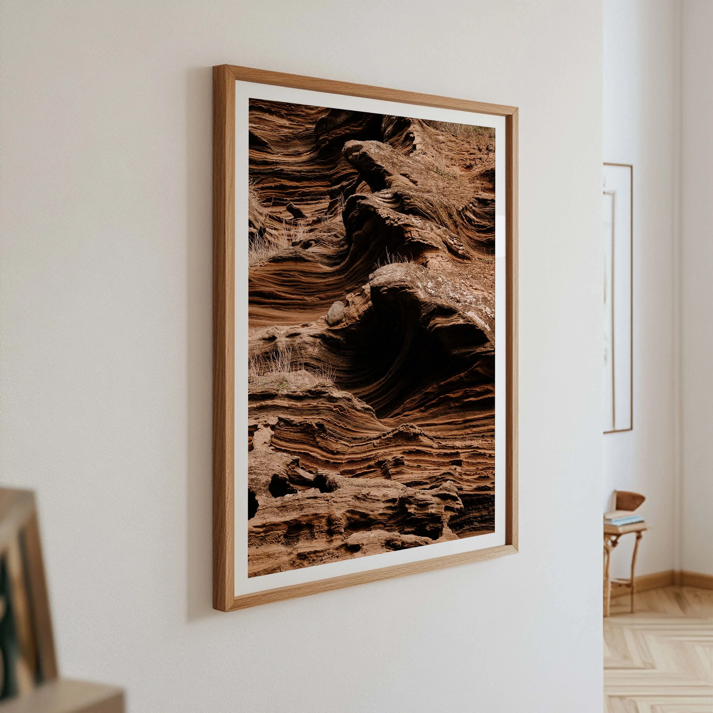 Lake Purrumbete Volcanic Rock Face (Portrait) in house © Surf Coast Photography Prints Australia.jpg