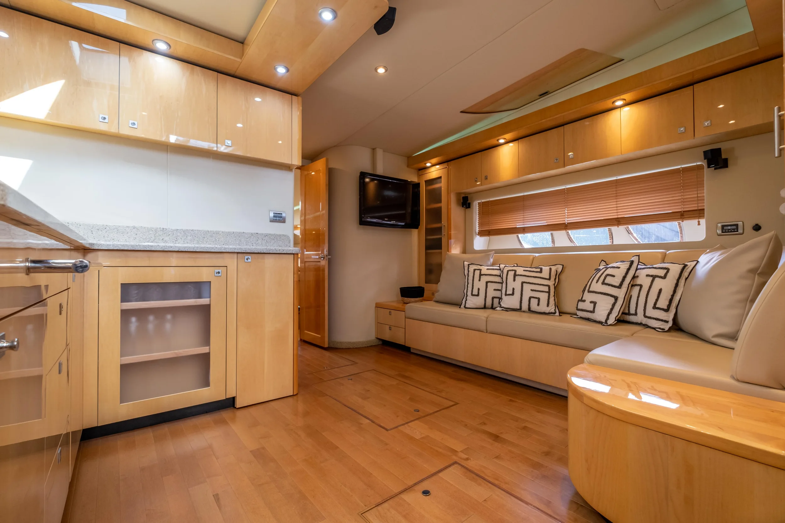 Sea Ray 55 Il Consigliere anchored off Formentera with easy access swim platform