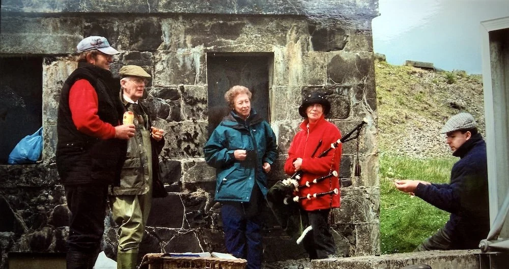 David fishing at Loch Finlas with family and friends in the 1980's