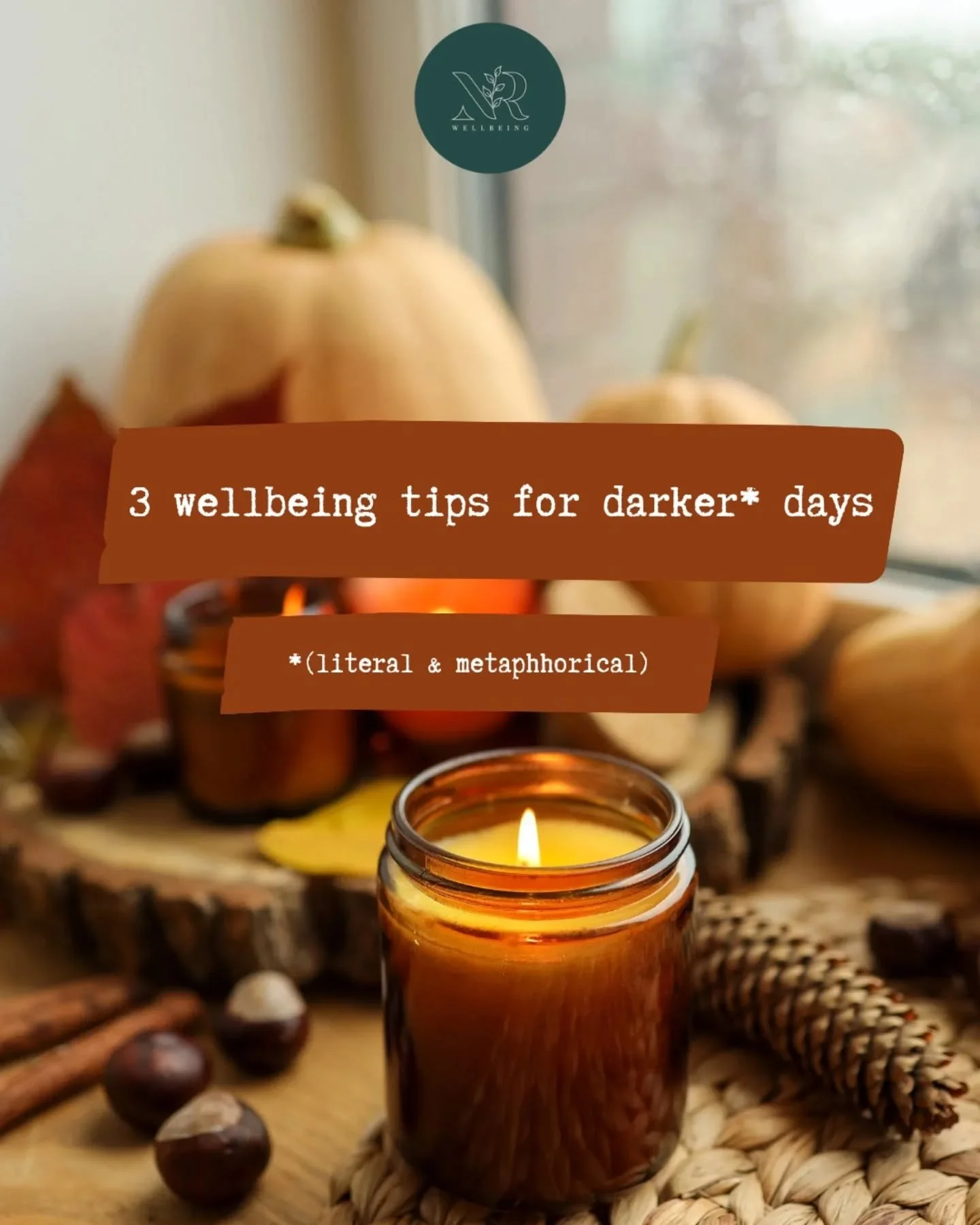The nights are drawing in, the temperature is dropping and the darkness descends....but that doesn't have to mean your mental health takes a nosedive.

Winter - the literal and the symbolic kind - requires us to respond to the changing season in prac