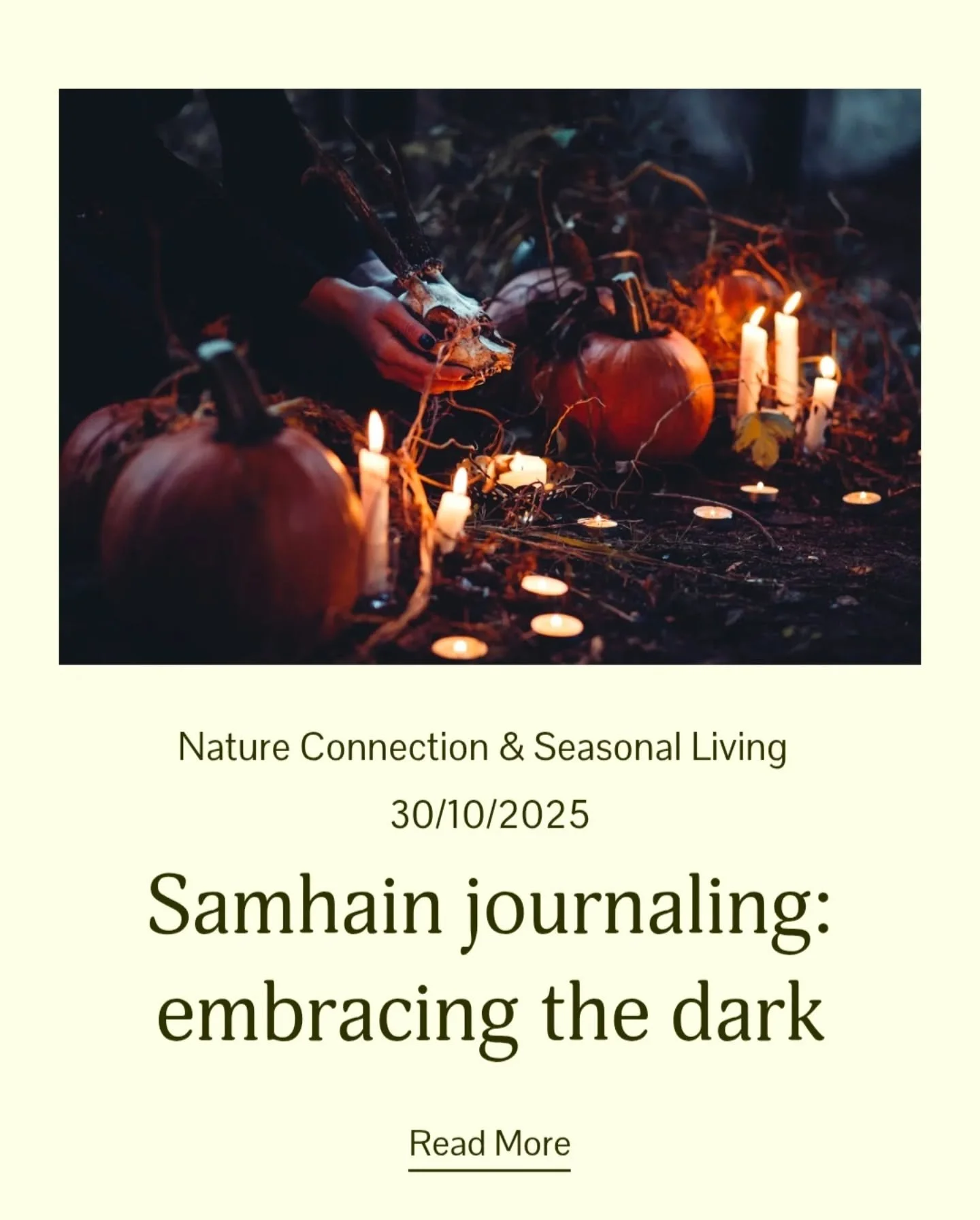 ππΈοΈπ€ New blog post π€πΈοΈπ
Learn the history of Samhain and its relevance today, then cosy up with your journal for some seasonal reflections.
Link in bio or comment below for it to be DM'd to you
ππΈοΈπ€ππΈοΈπ€ππΈοΈπ€ππΈοΈπ€
#samhain #seasona