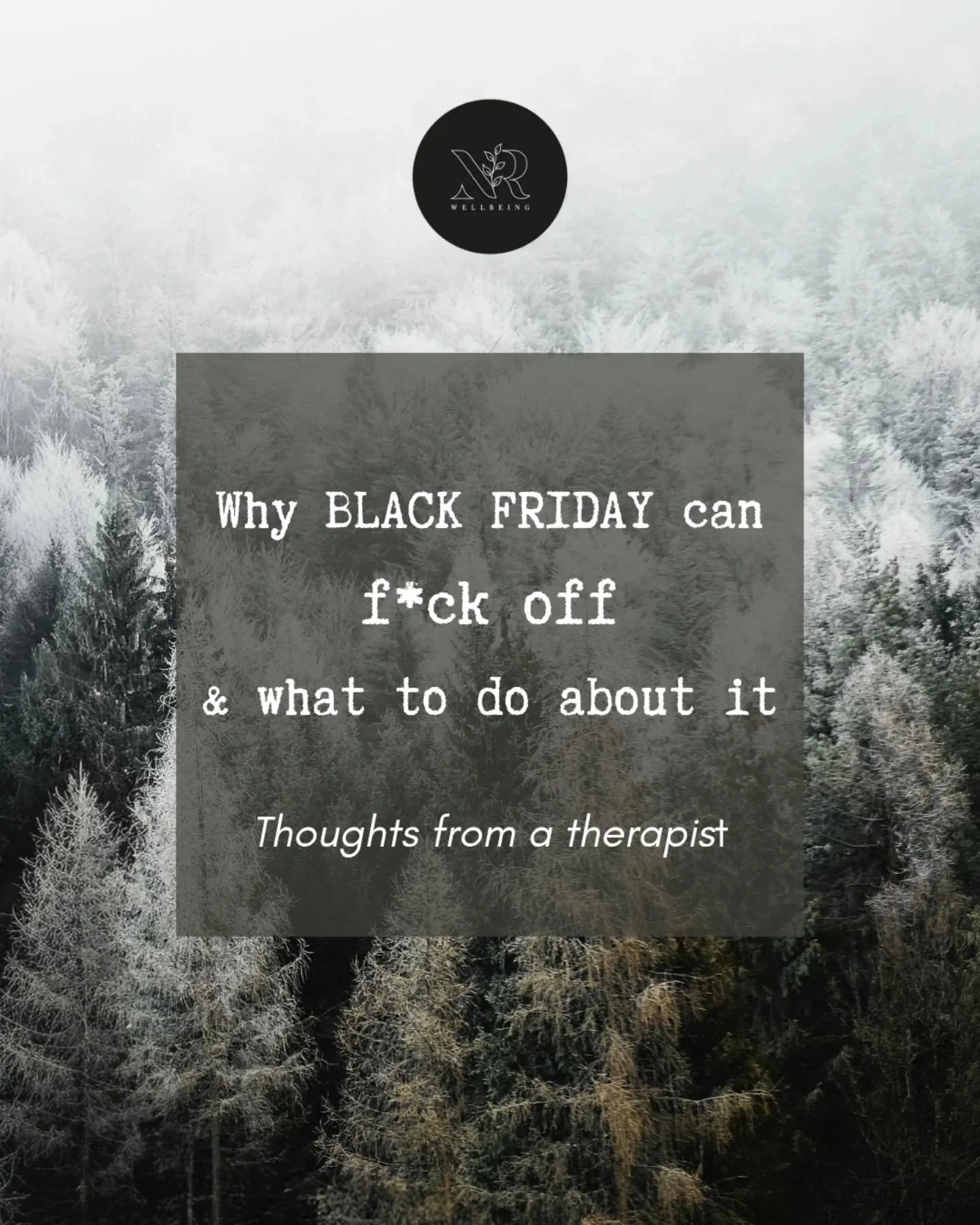 Thank you to everyone who responded to the input request in my stories earlier this week, I hope I've captured all your thoughts. I loved reading all the &quot;black Friday can fuck off&quot; messages! 

May I suggest practicing #greenfriday instead 