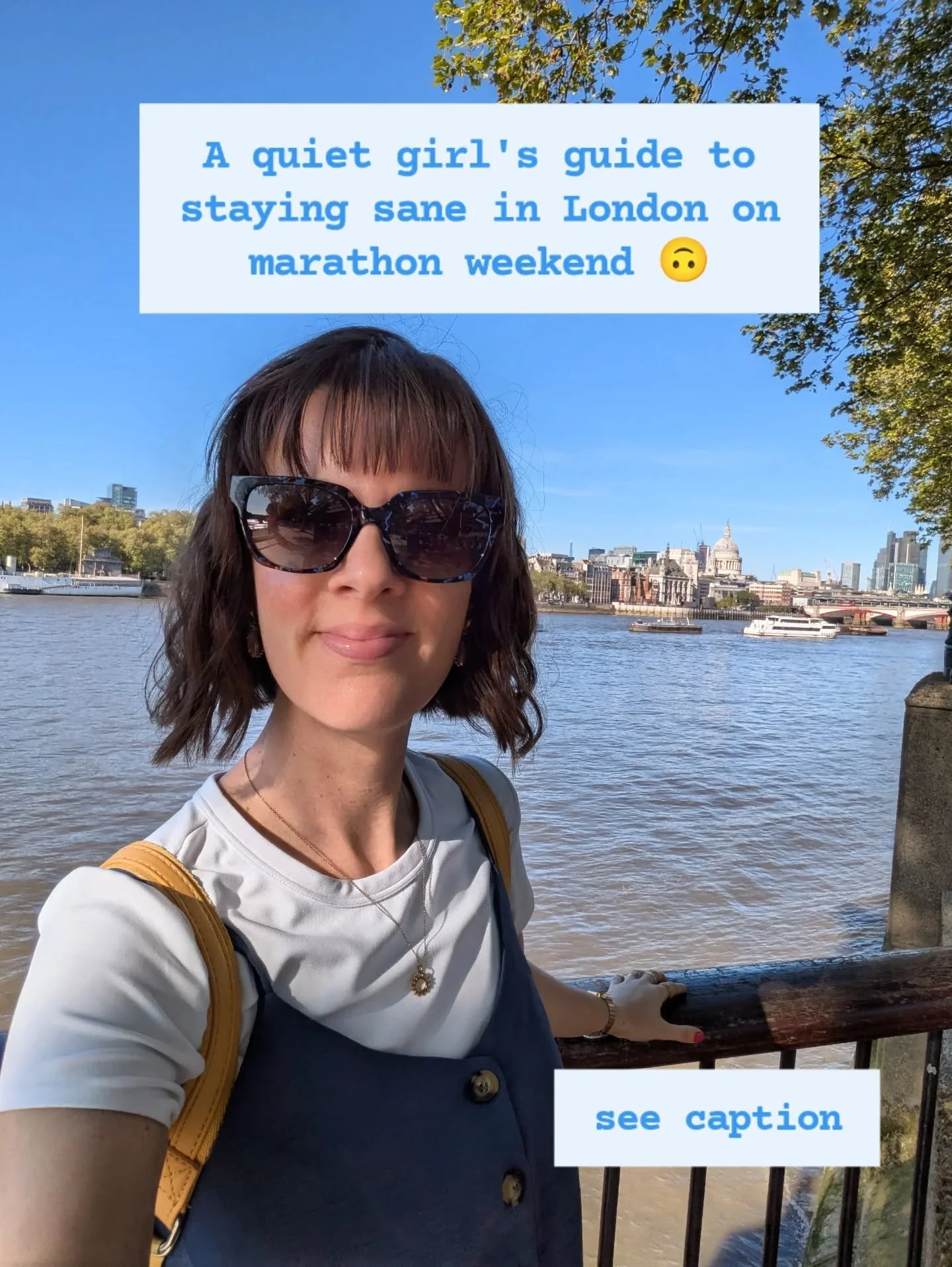 Last weekend was...intense.

Context: I was in London for marathon weekend, with my mum &amp; best friend. Through nobody's fault, all the plans had changed last minute. Big cities, crowds &amp; sporting events are not my thing.

Preparation is key: 