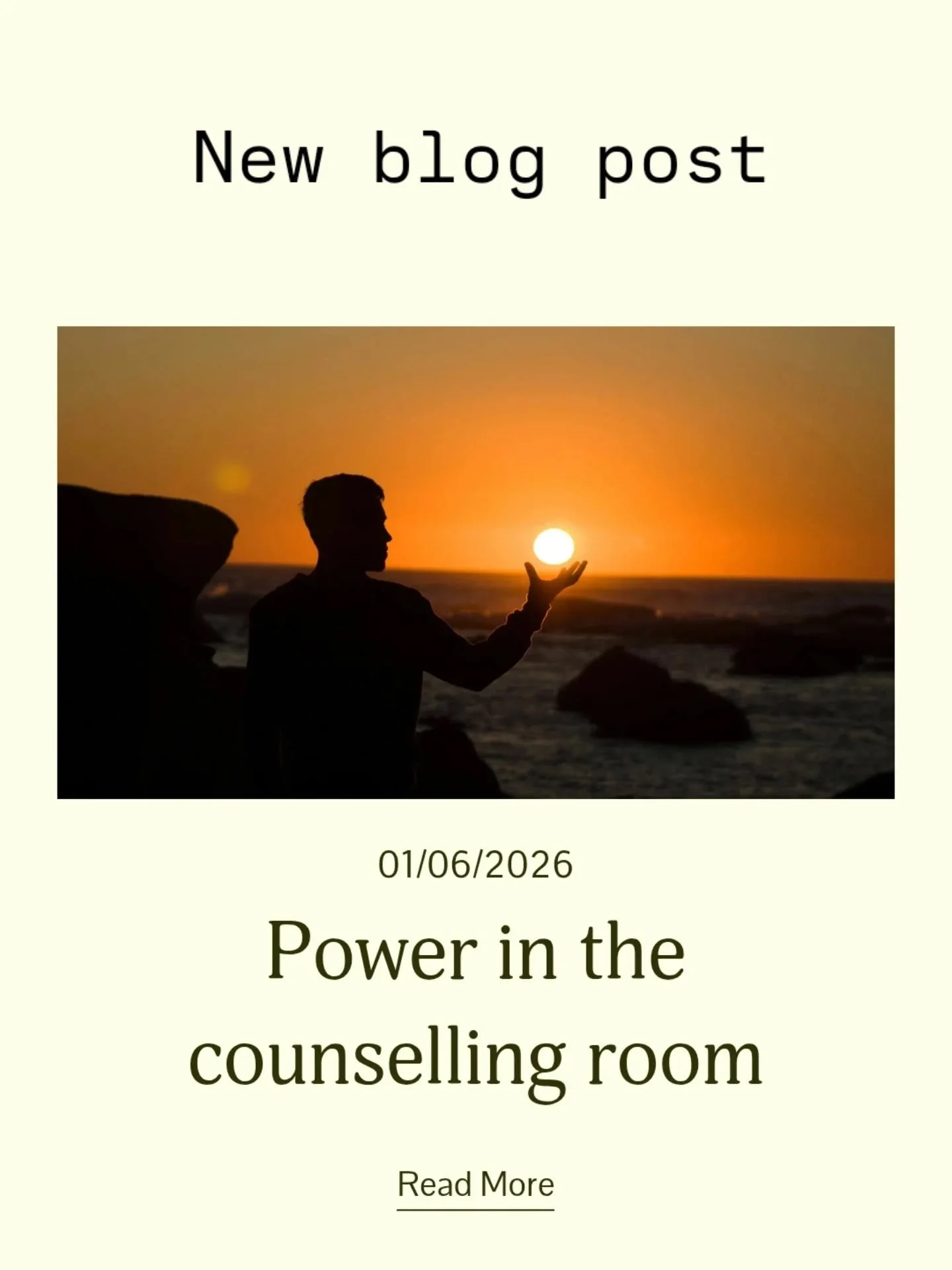 Power imbalances exist in the counselling room because they exist in society. It's a role with both inherent and perceived power.
Power is simply a tool - how do we use it to empower our clients? 

Comment 'power' below for a link to the blog.

#powe